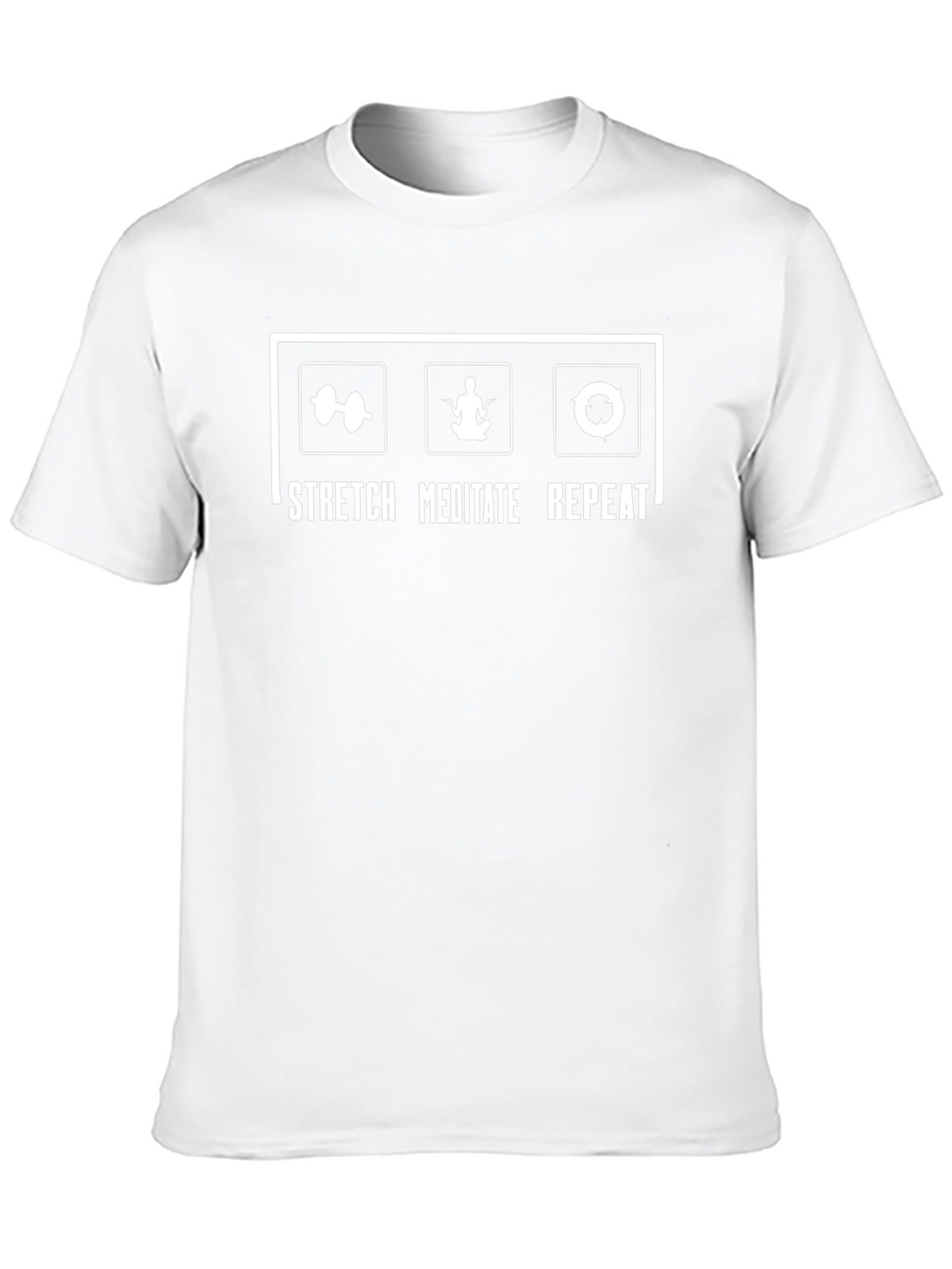 Stretch Meditate Repeat Black T-Shirt