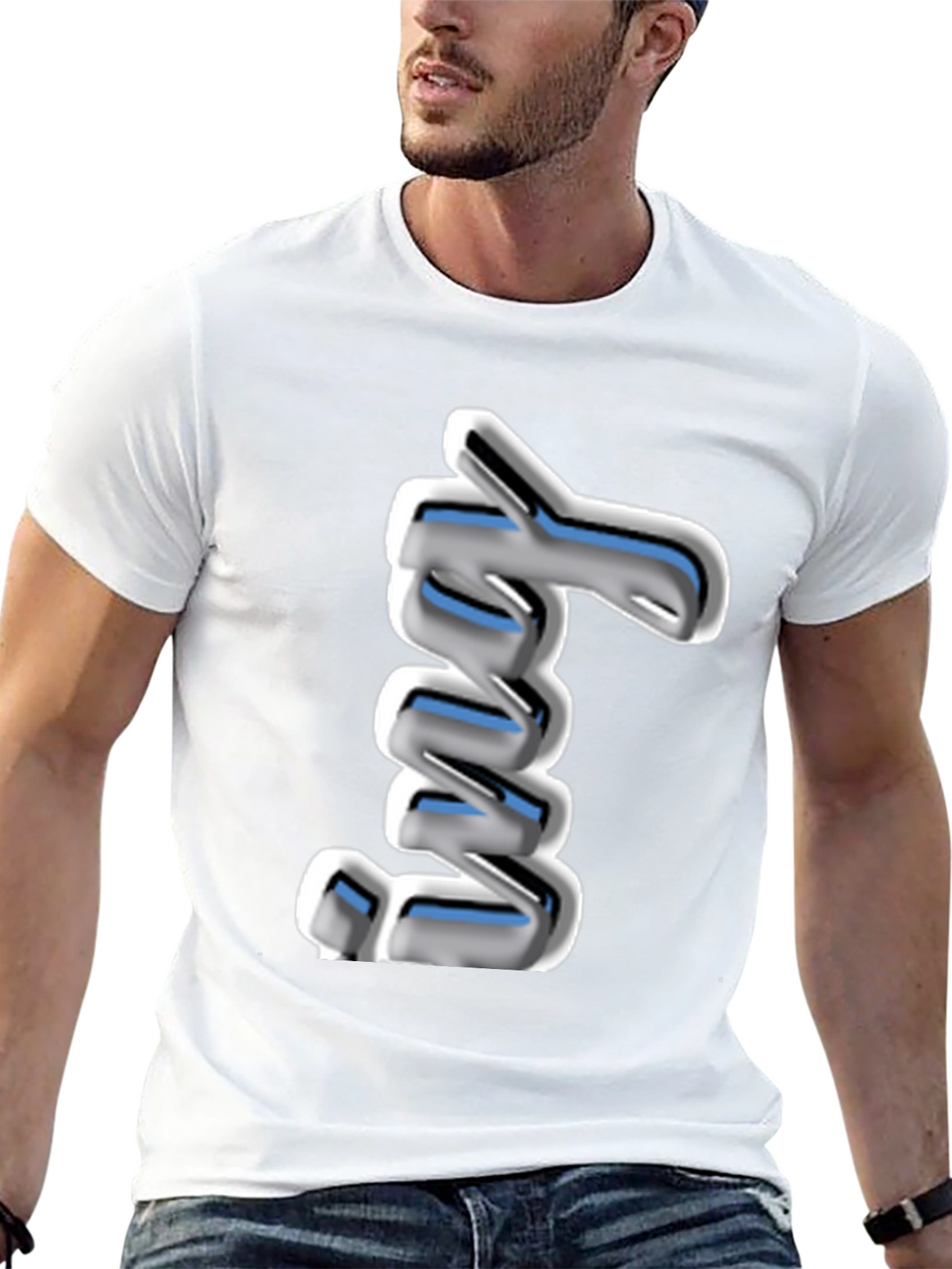 Cool 3D Spring Graphic Black T-Shirt