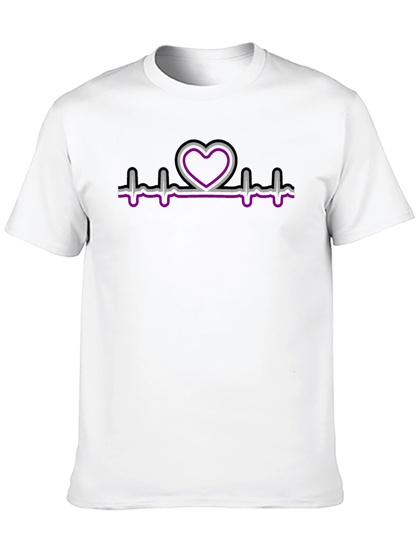Asexual Pride Heartbeat T-Shirt