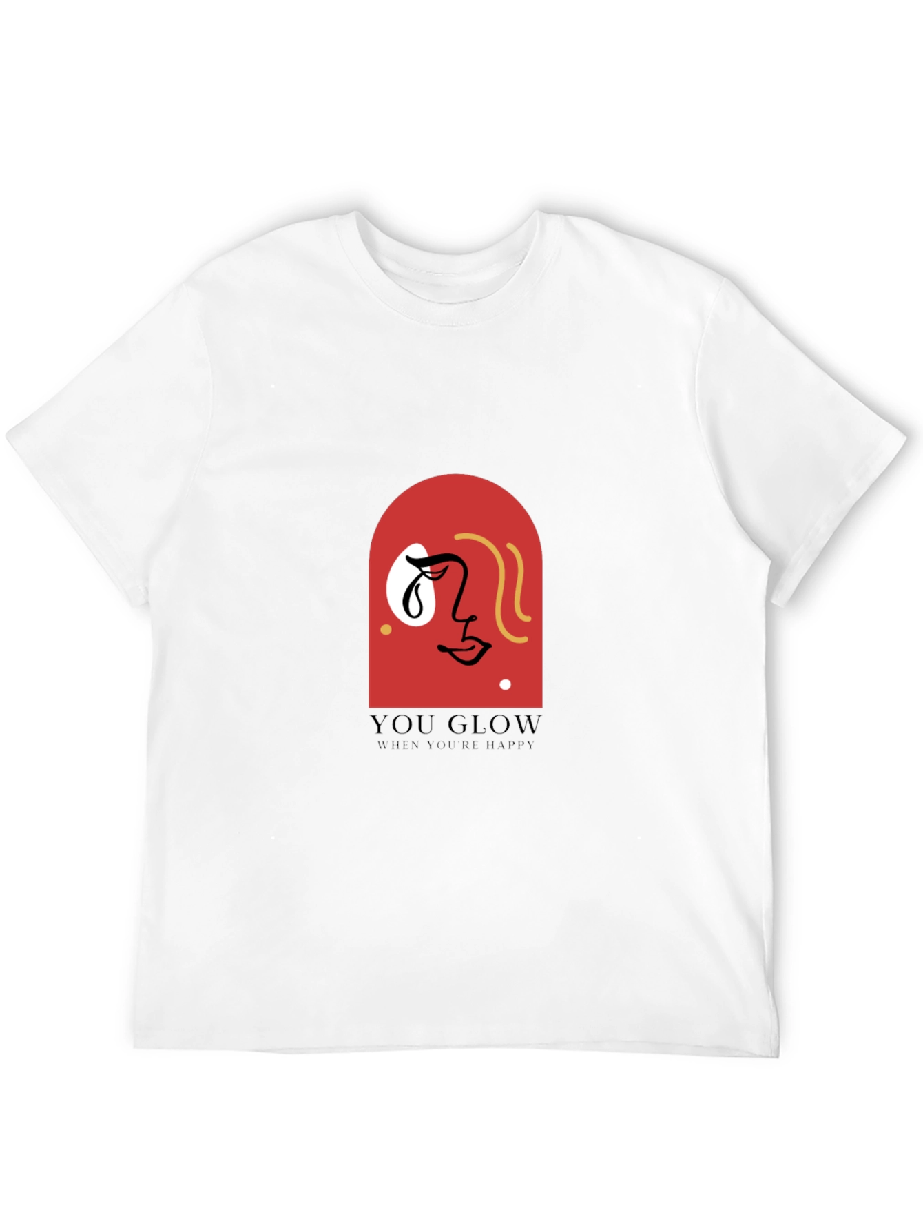You Glow Tee - Abstract Face Graphic