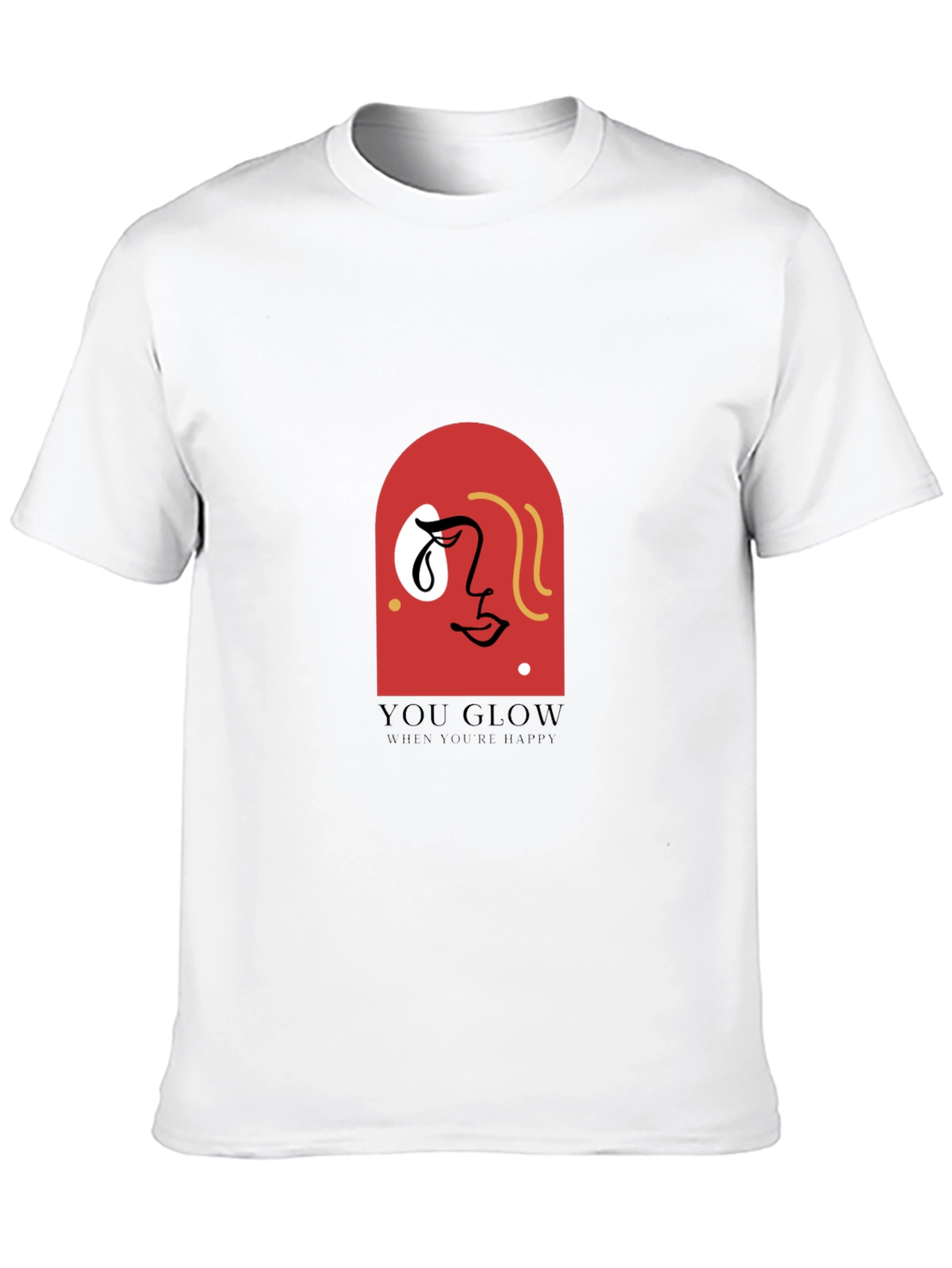 You Glow Tee - Abstract Face Graphic
