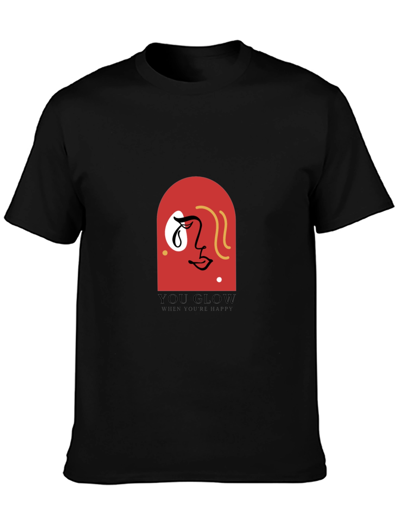 You Glow Tee - Abstract Face Graphic