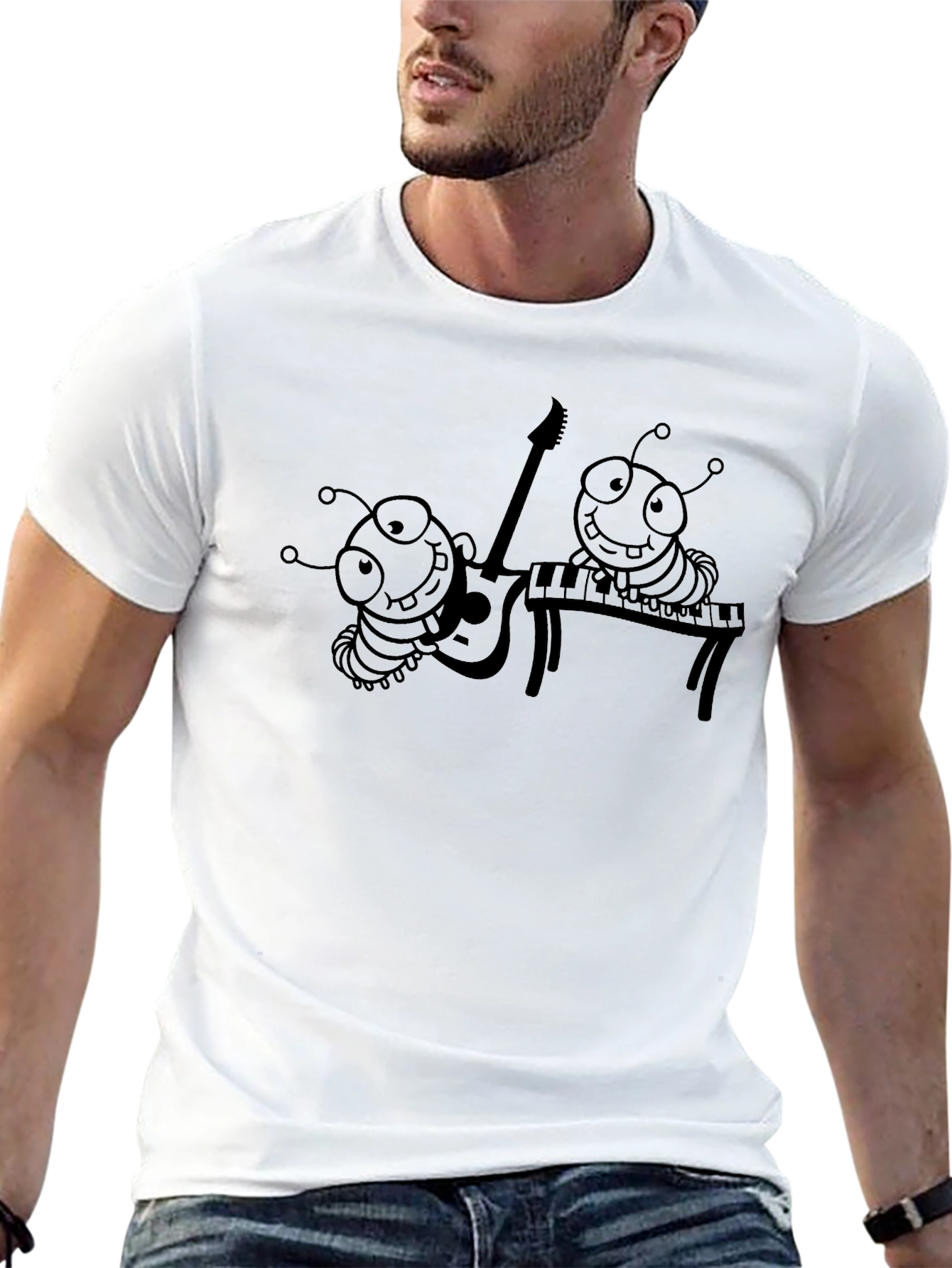 Cartoon Music Bugs Graphic Tee