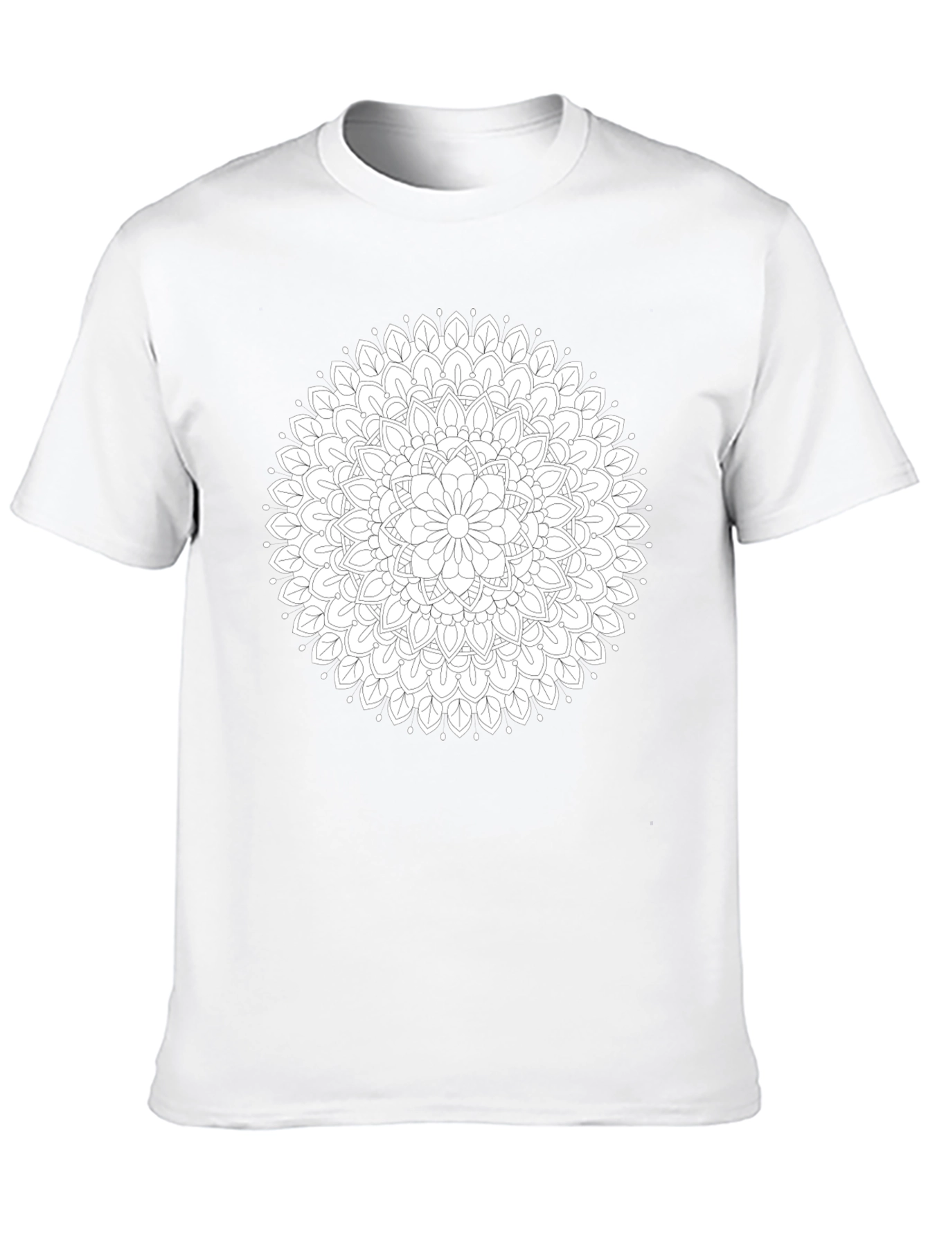 Black Mandala Graphic Tee - Stylish Cotton Blend