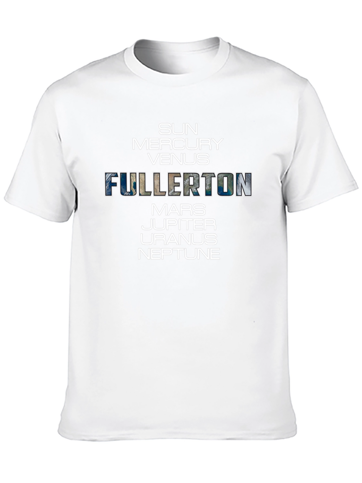 Fullerton Planets Black T-Shirt