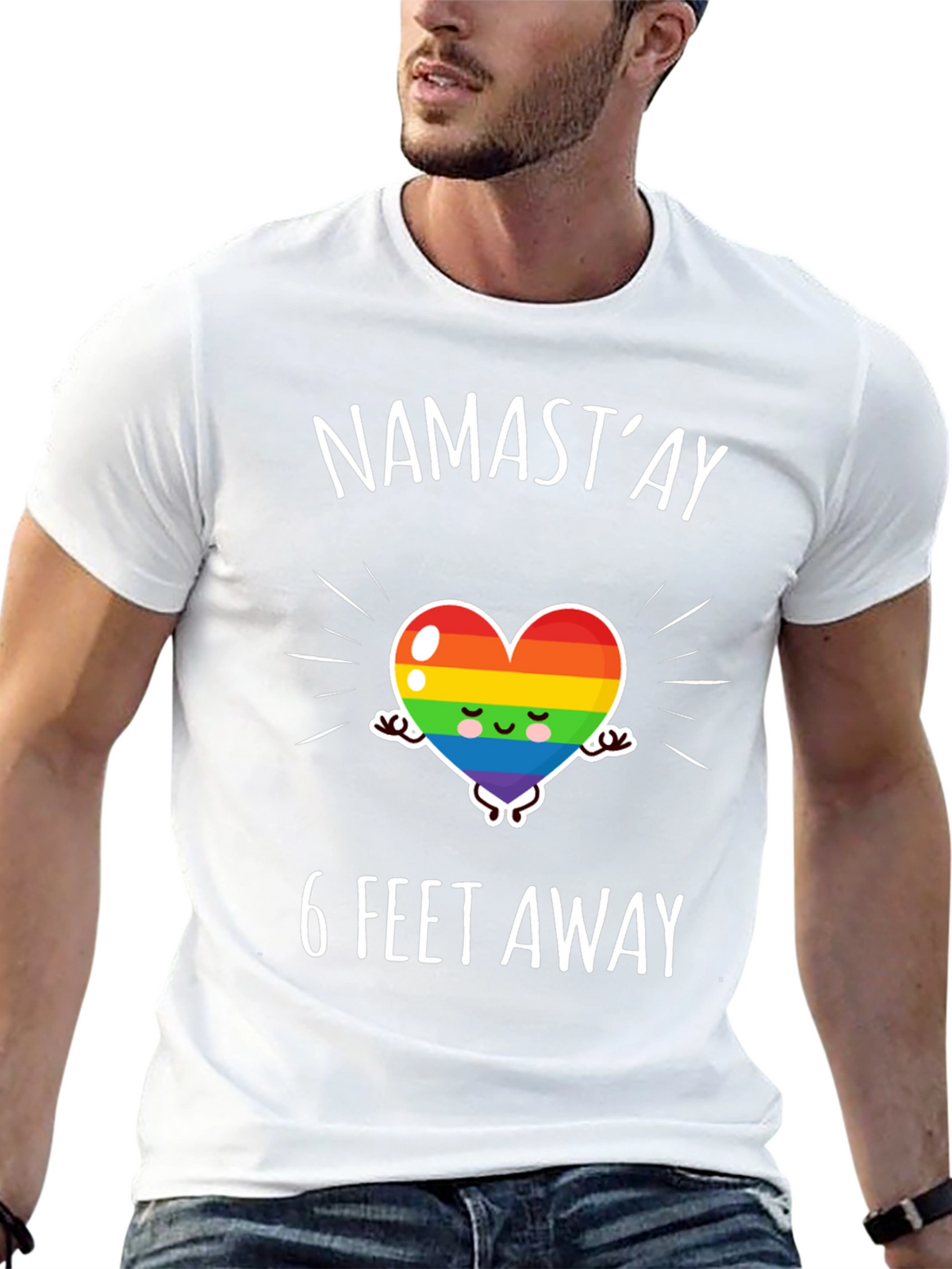Namastay 6 Feet Away Graphic Tee