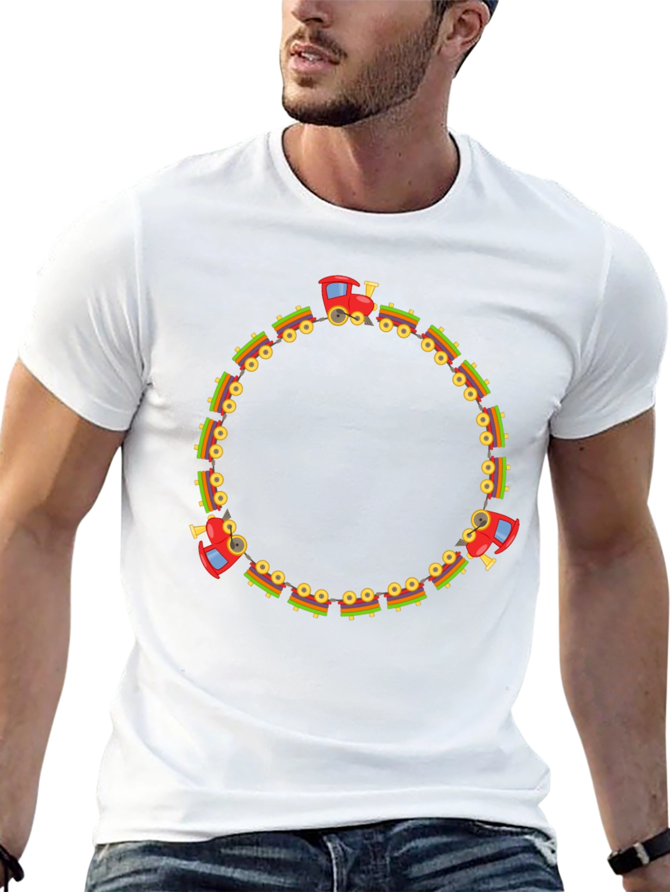 Train Circle Graphic T-Shirt