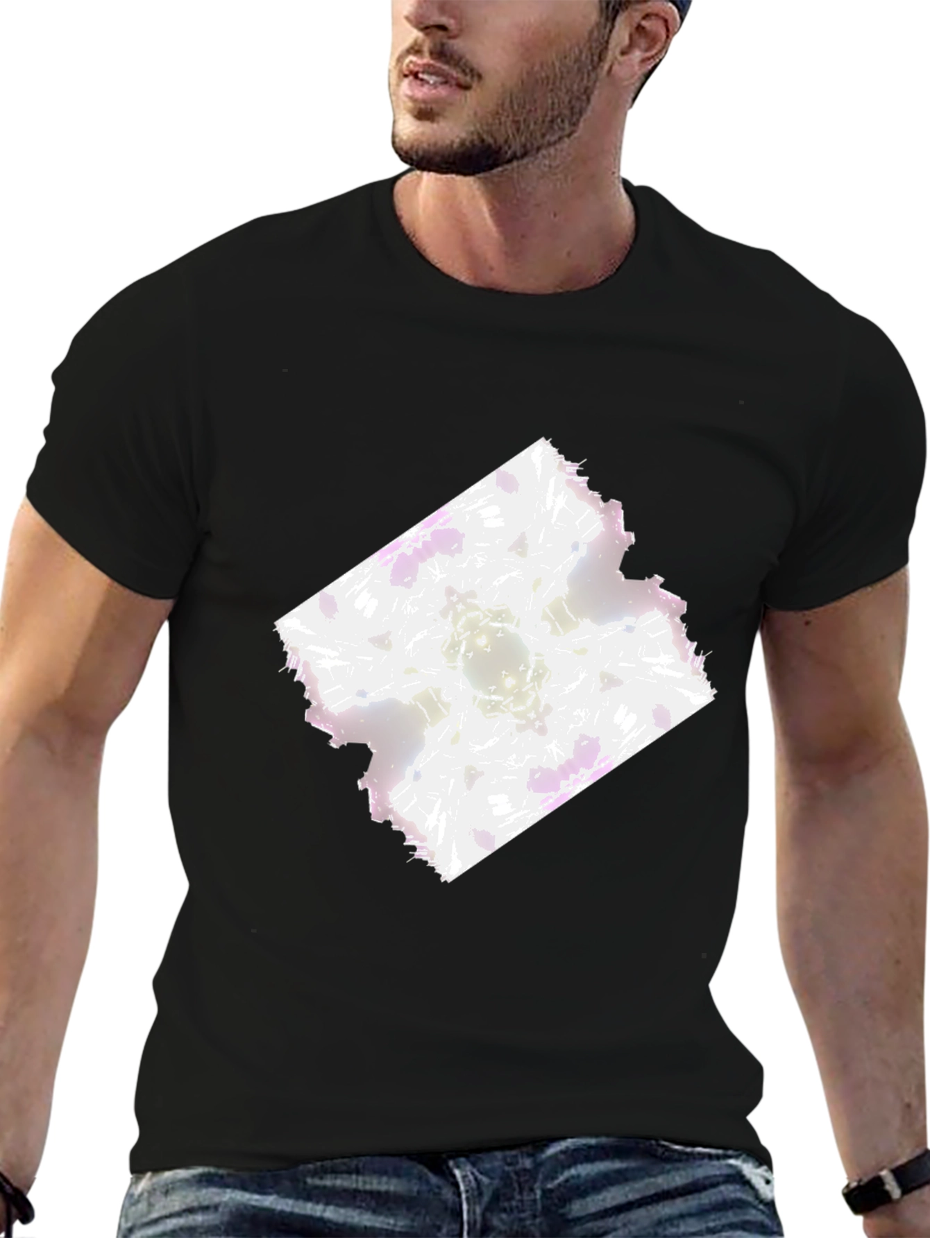 Abstract Art Graphic Tee - Modern Black T-Shirt
