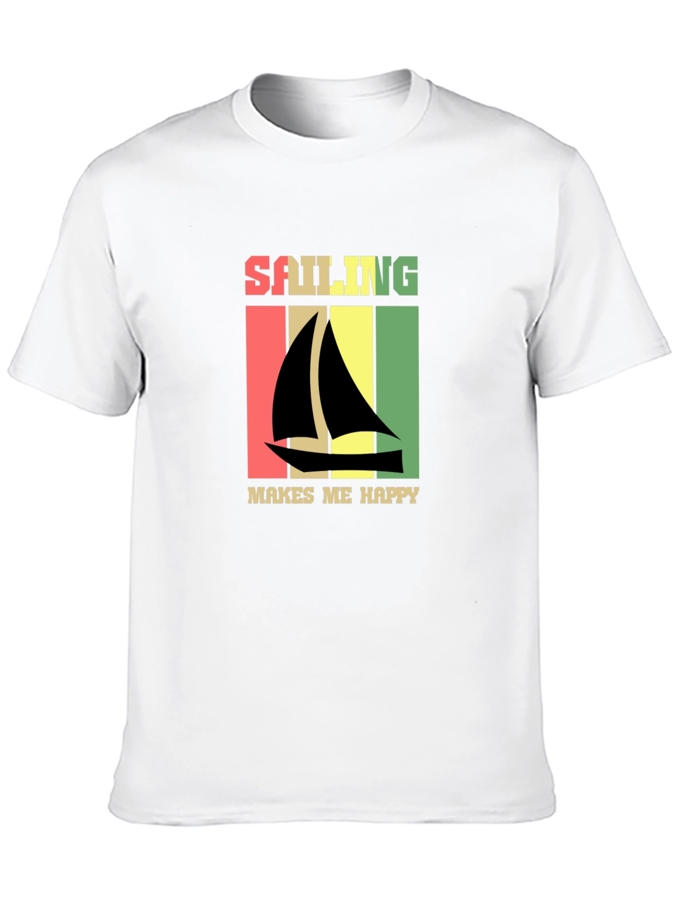 Sailing Makes Me Happy Retro T-Shirt