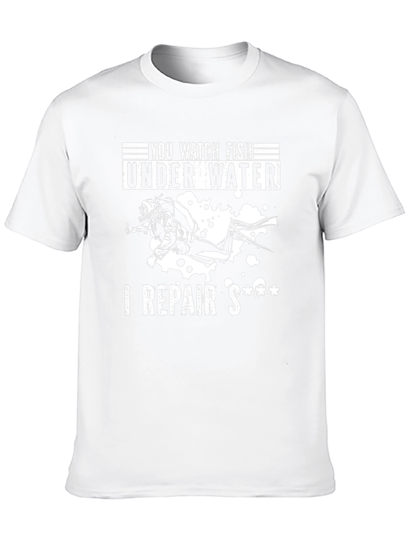 You Watch Fish I Repair Diver Black T-Shirt