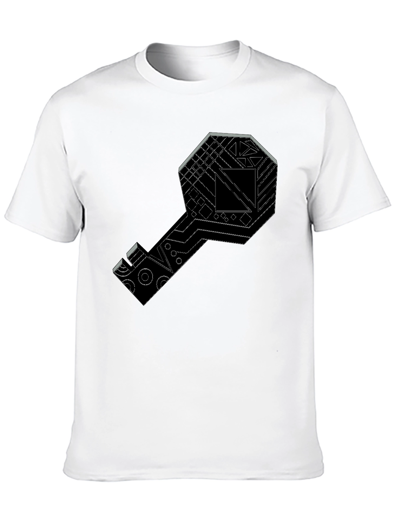 Tech Key Graphic Tee - Modern Style