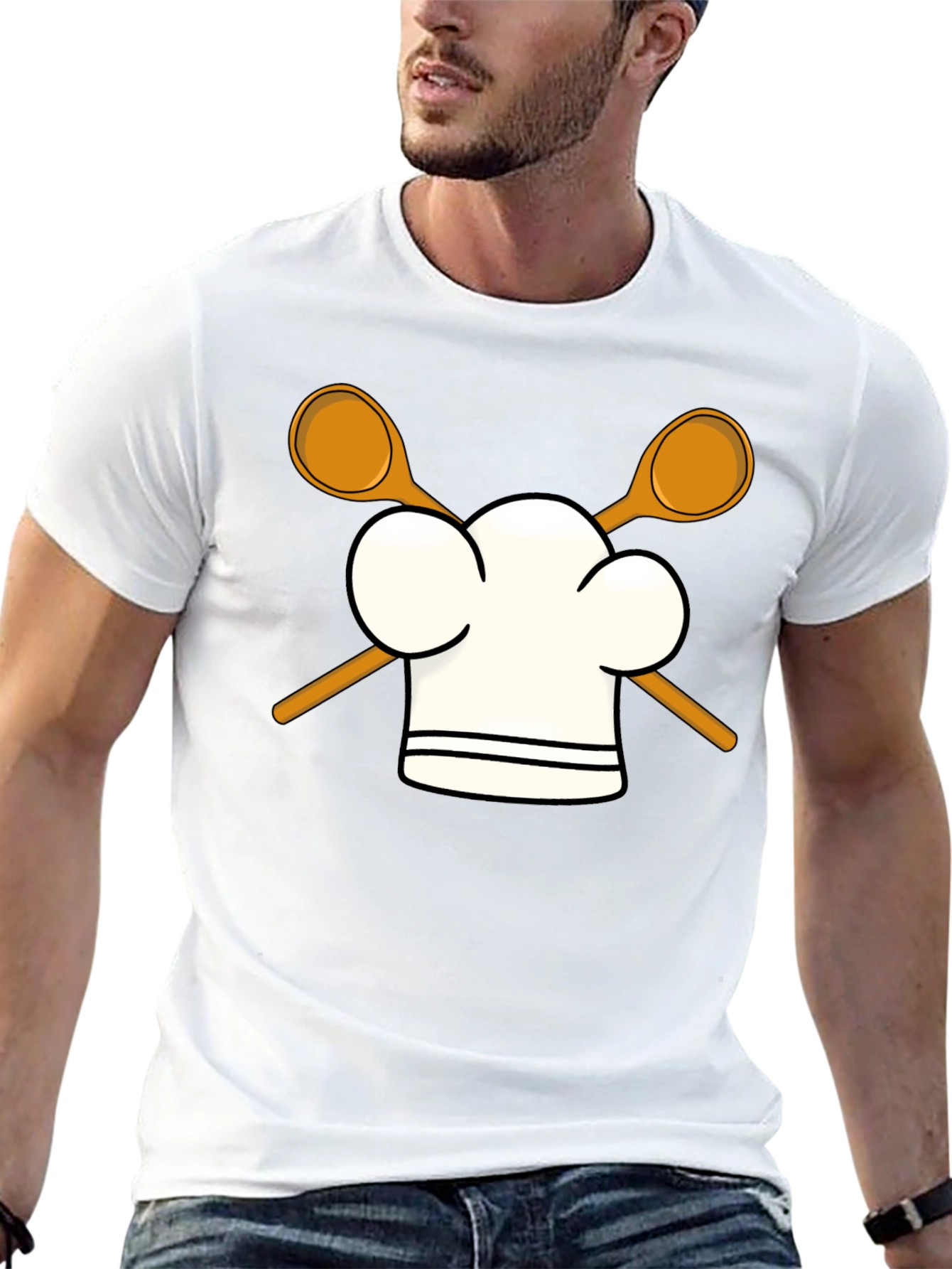 Chef Hat & Spoons Black T-Shirt