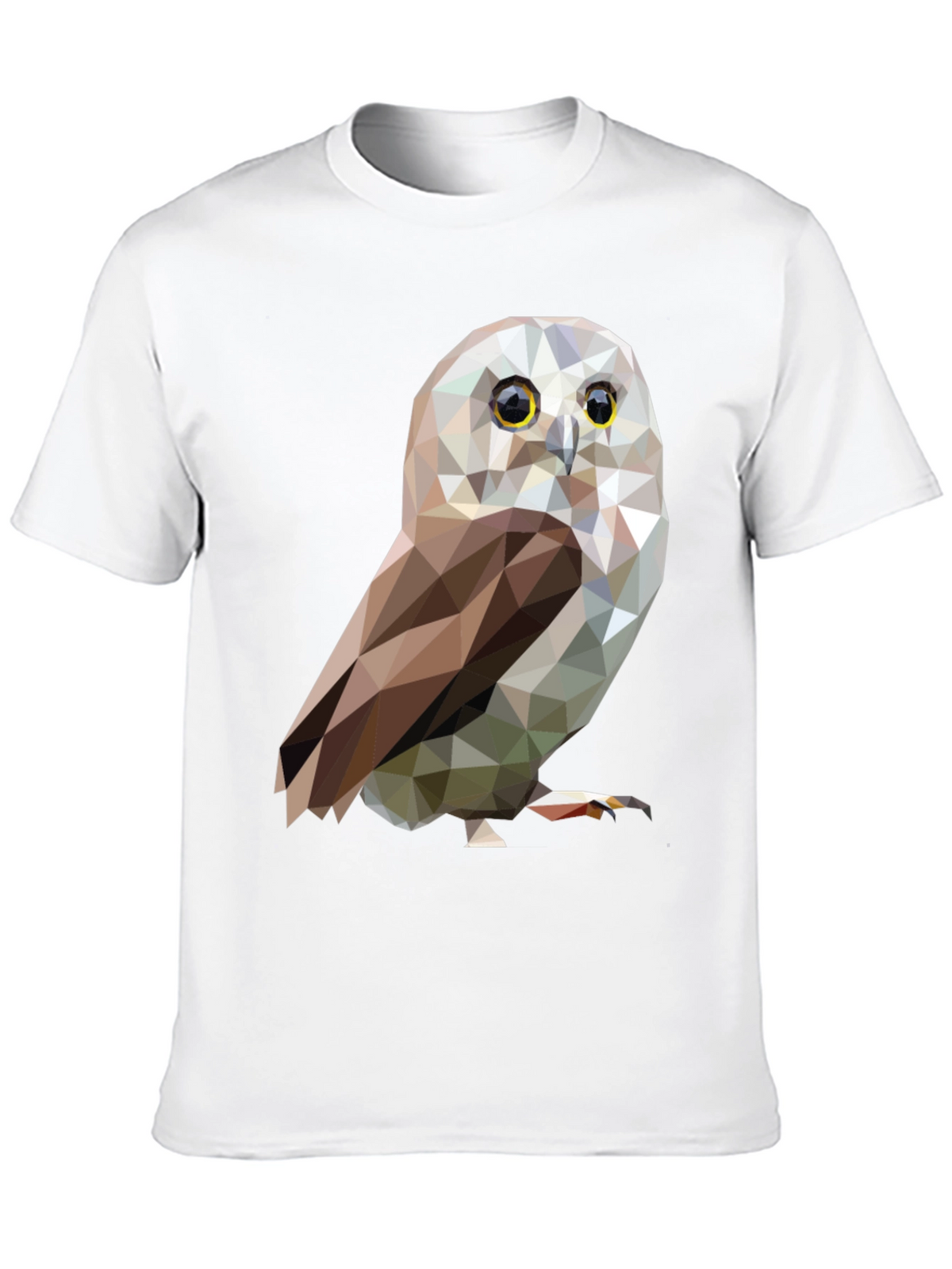 Geometric Owl Graphic Tee - Stylish Mens T-Shirt