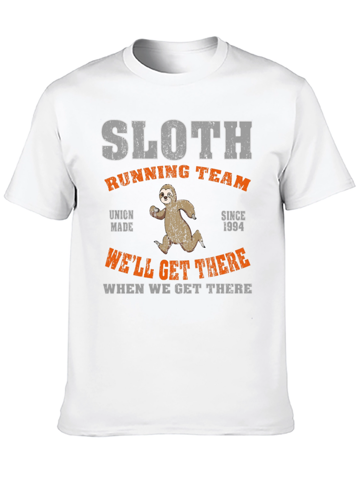 Sloth Running Team T-Shirt - Funny Graphic Tee