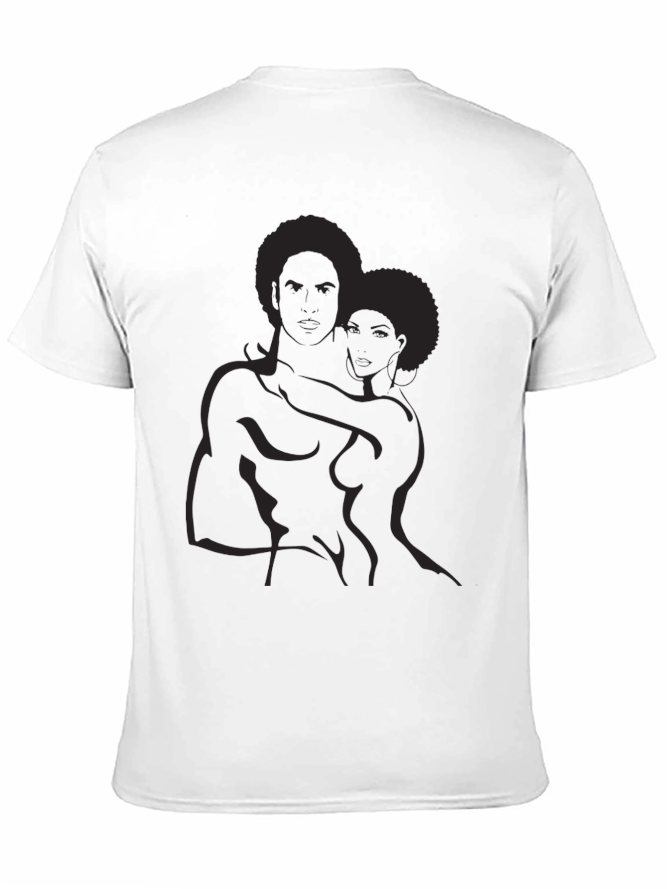 Abstract Afro Couple Graphic Tee