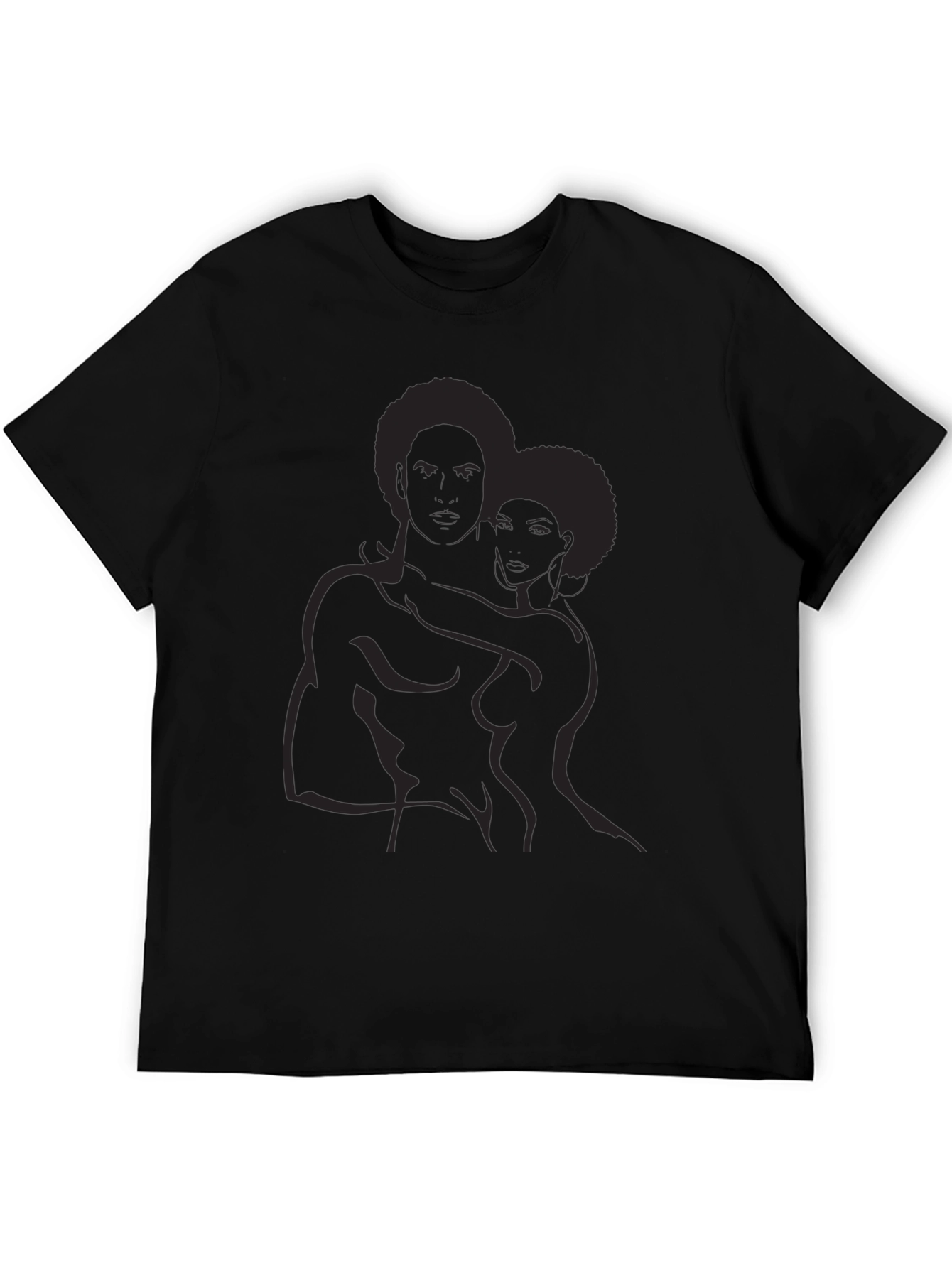 Abstract Afro Couple Graphic Tee