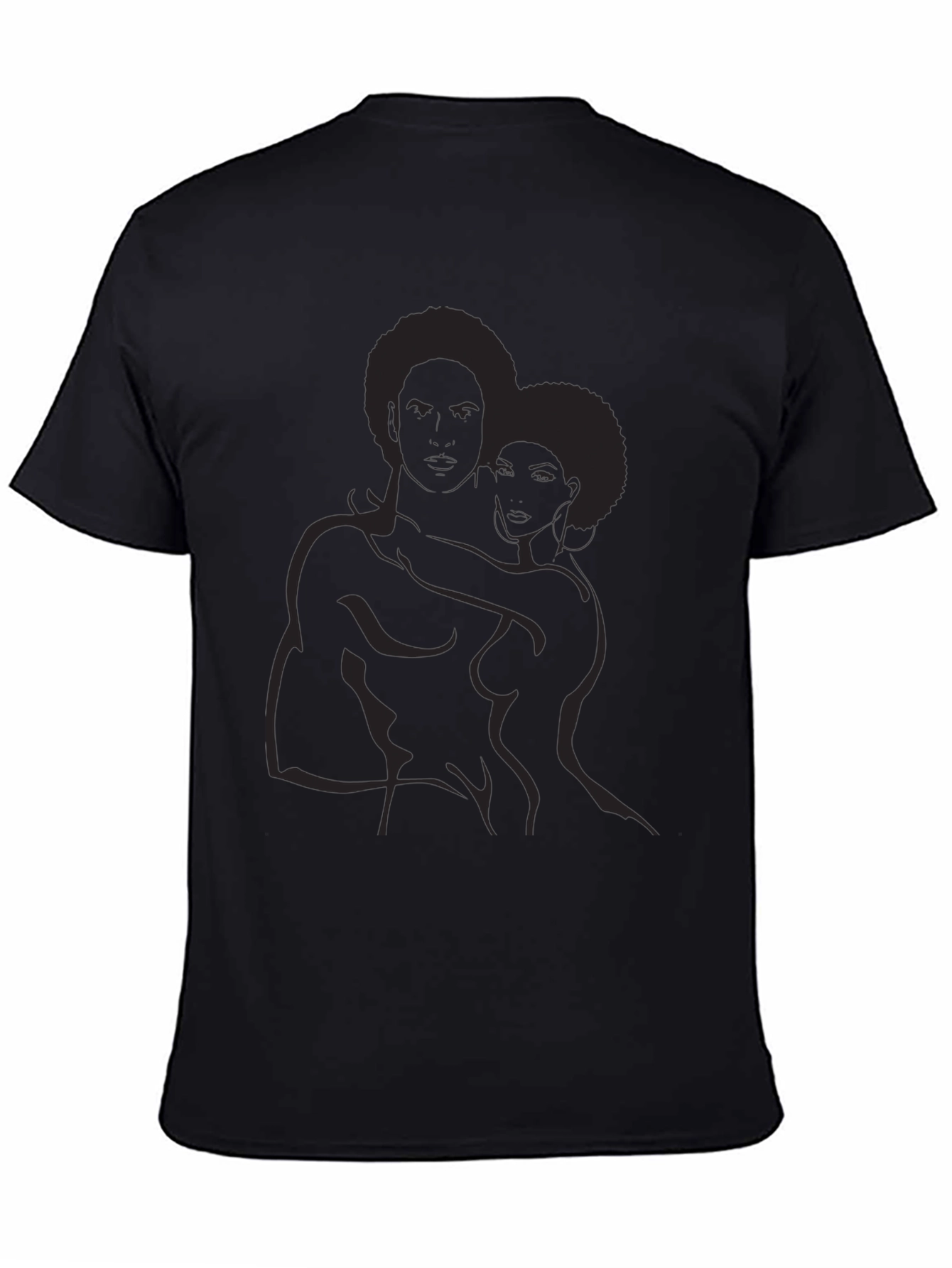 Abstract Afro Couple Graphic Tee