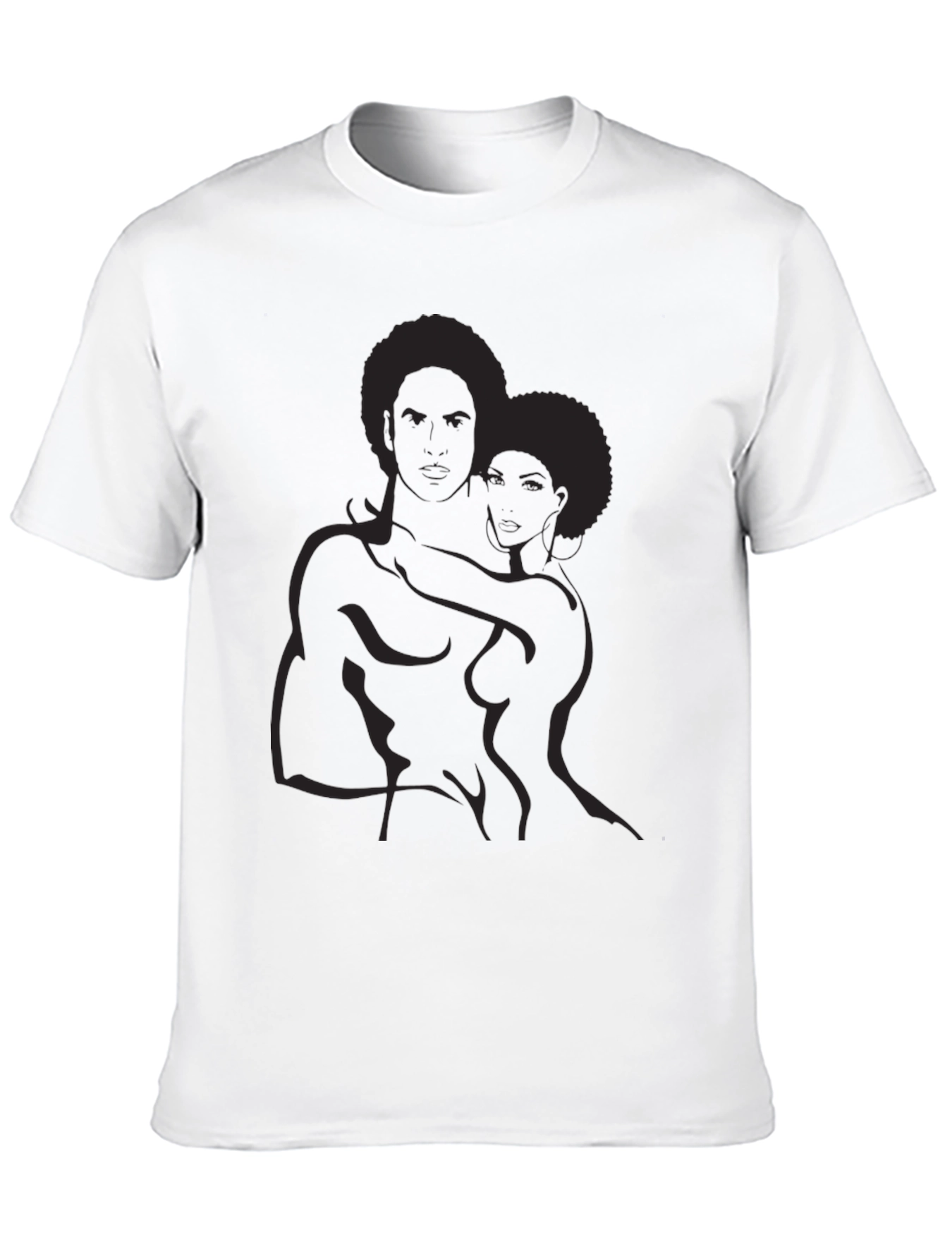 Abstract Afro Couple Graphic Tee