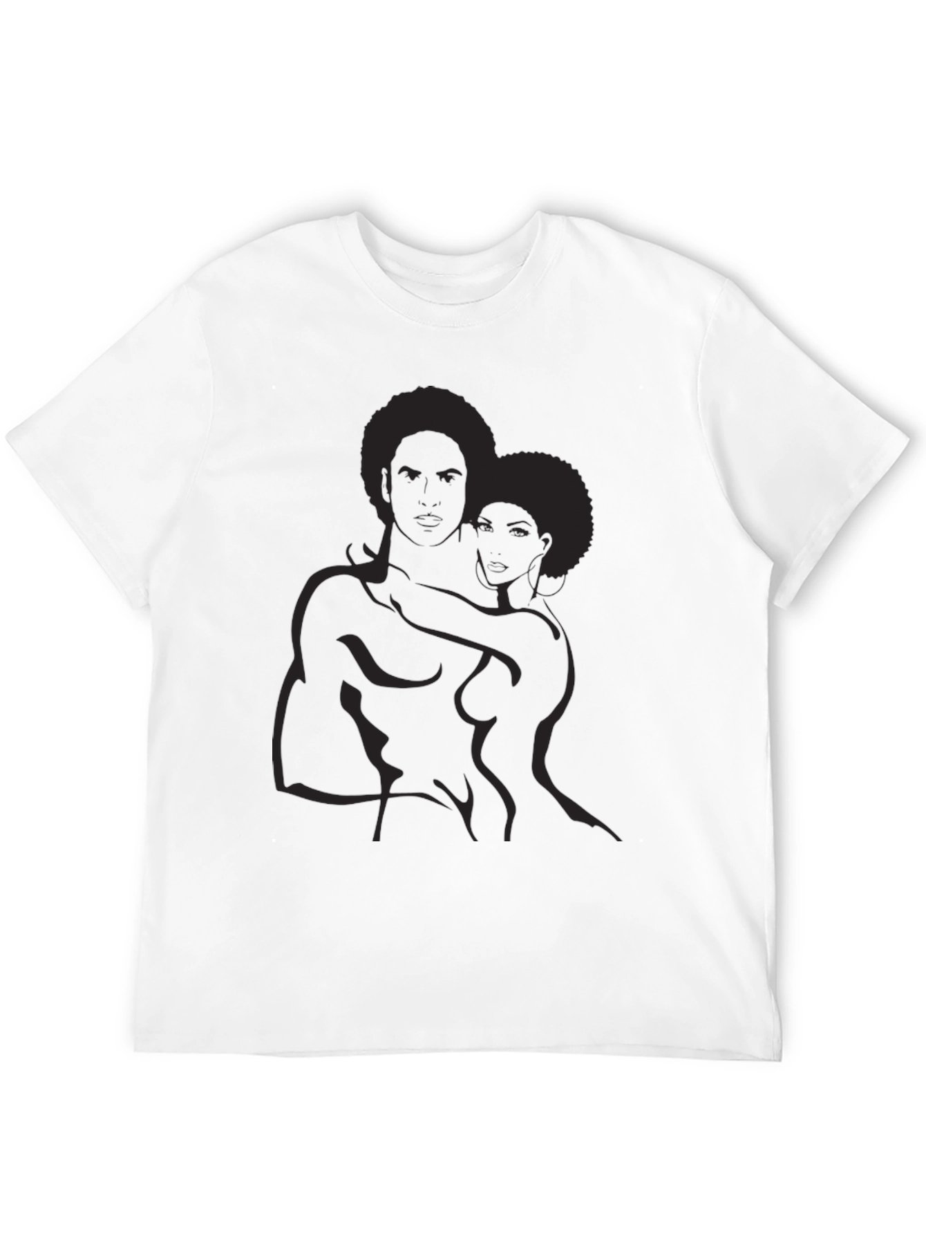 Abstract Afro Couple Graphic Tee