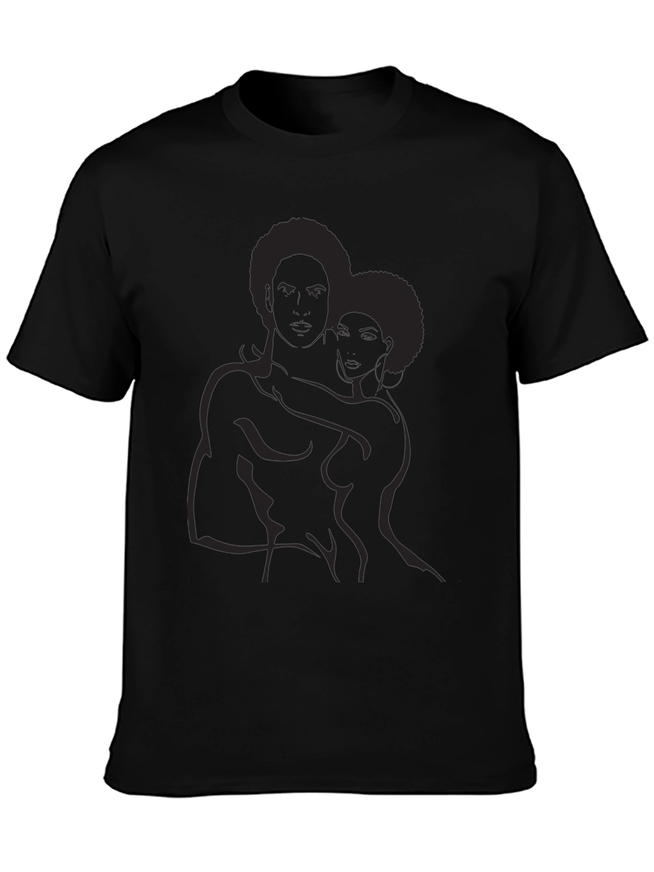 Abstract Afro Couple Graphic Tee