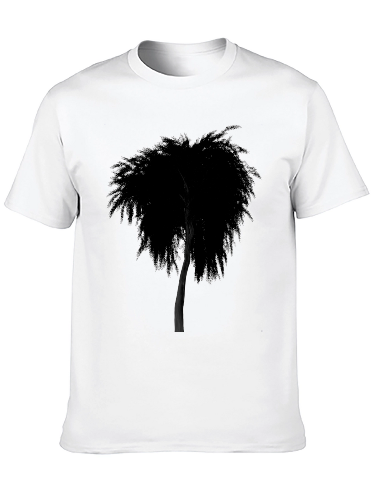 Modern Tree Graphic Black T-Shirt