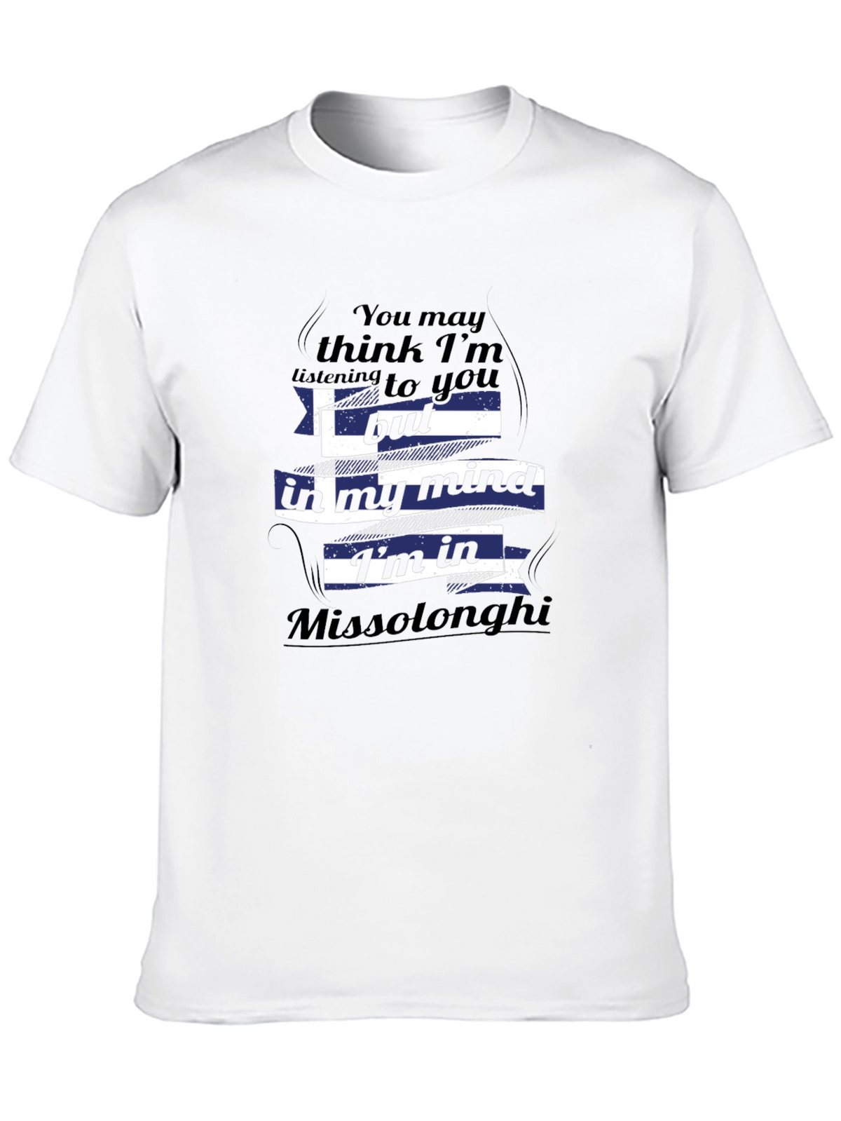 Missolonghi Mind T-Shirt - Novelty Greek Flag Tee