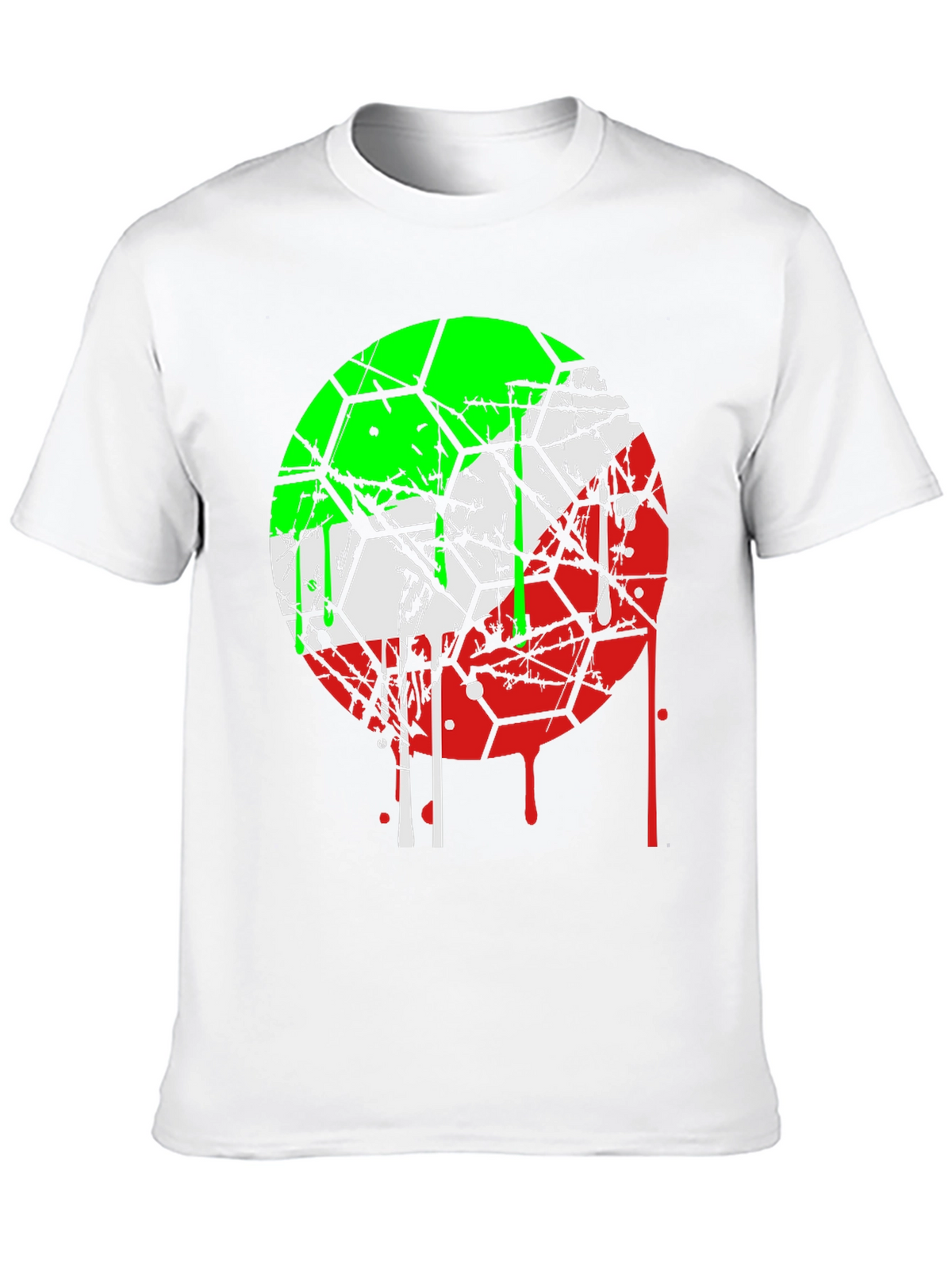 Graphic Tee: Drip Hexagon Design