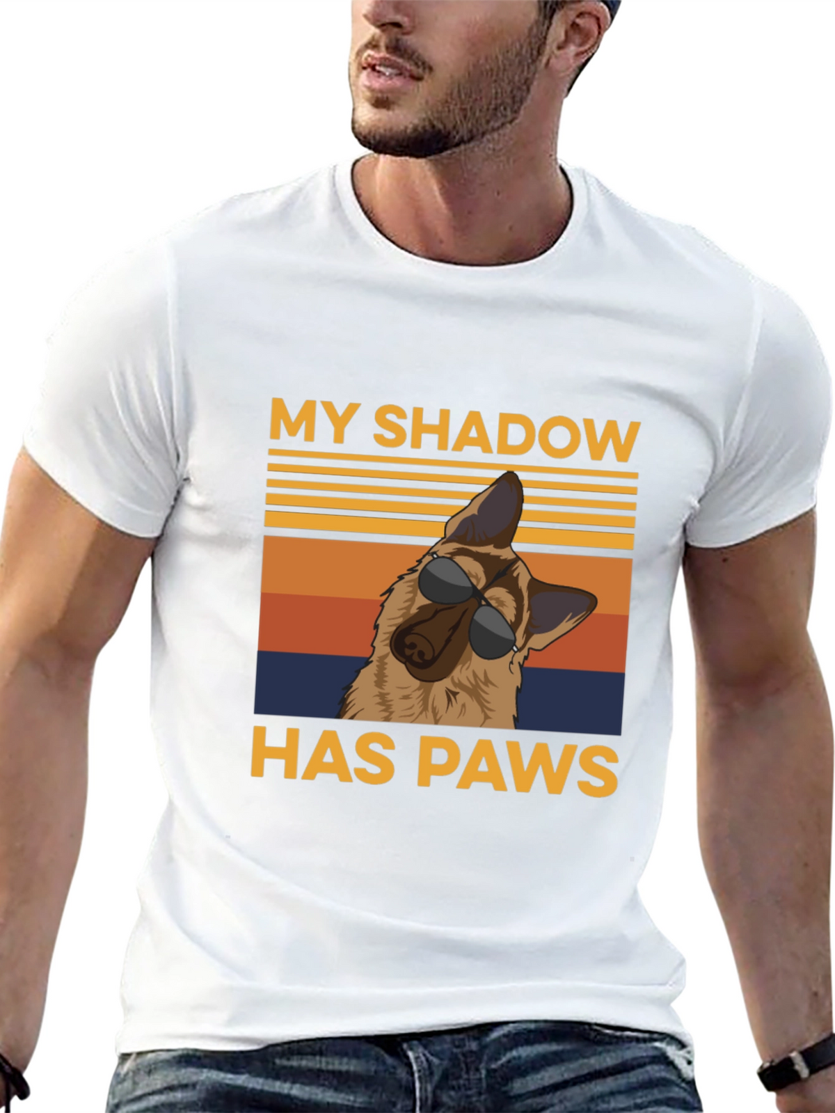 My Shadow Has Paws Dog T-Shirt