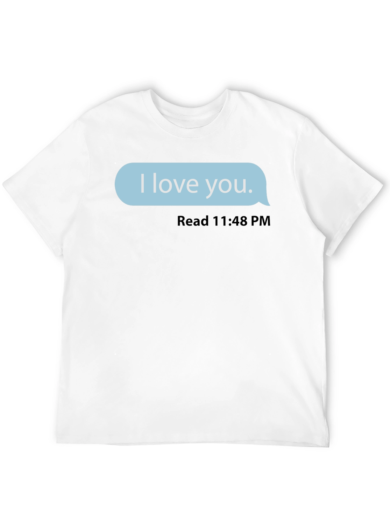 I Love You Text Message Black T-Shirt
