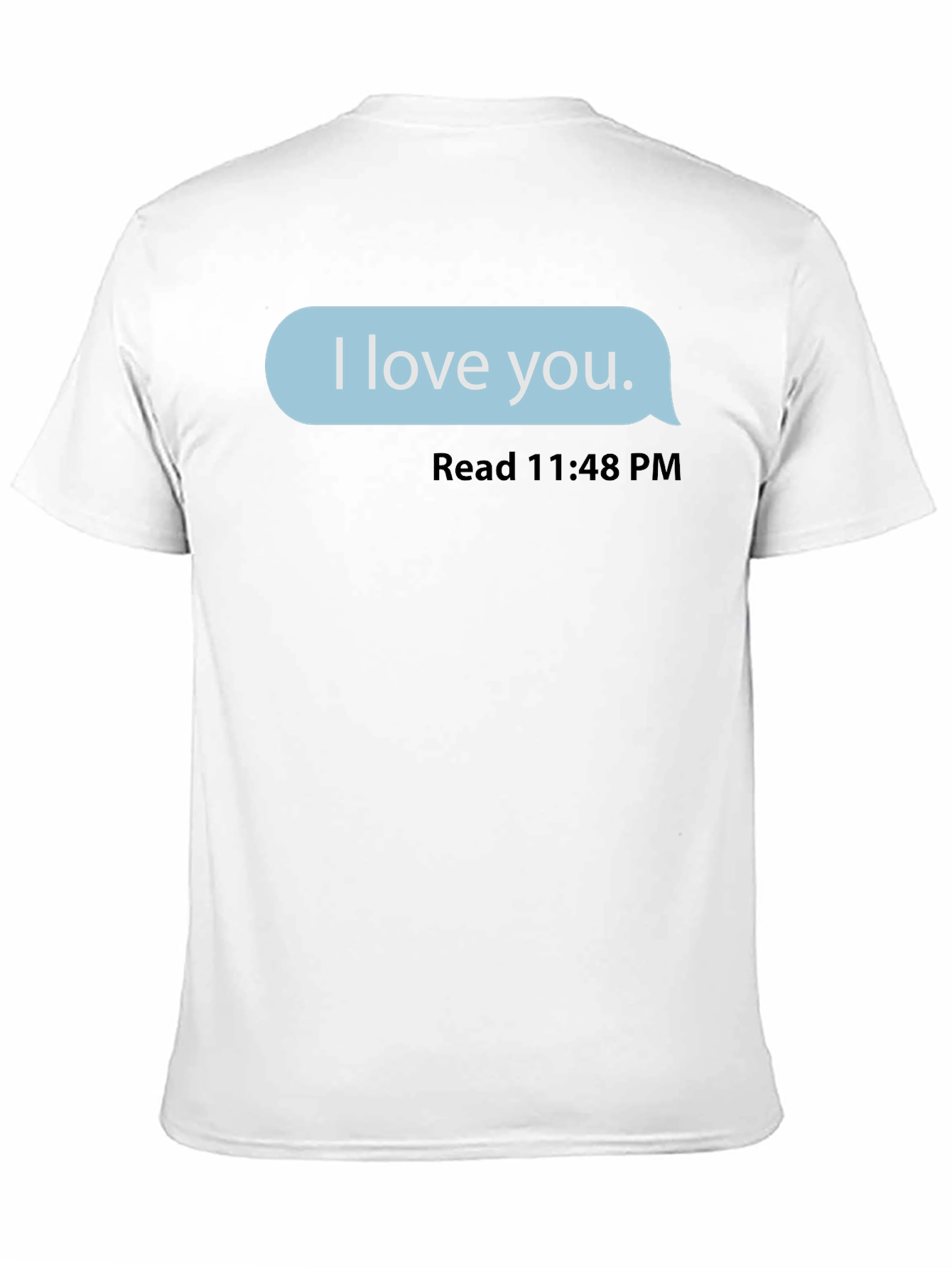 I Love You Text Message Black T-Shirt