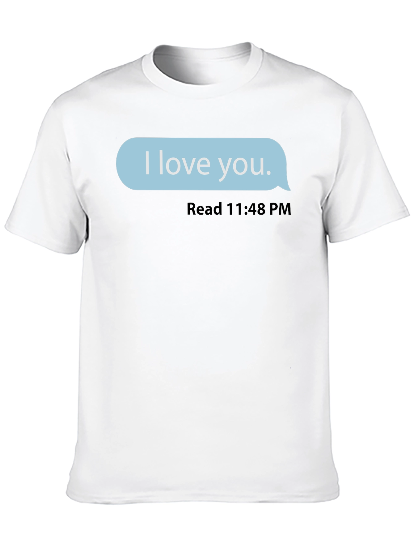I Love You Text Message Black T-Shirt
