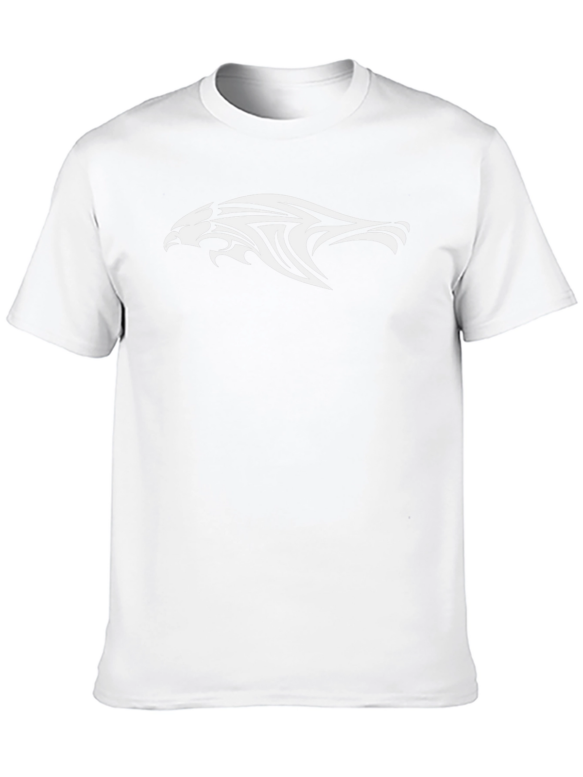 Mens Black T-Shirt with Eagle Tribal Design