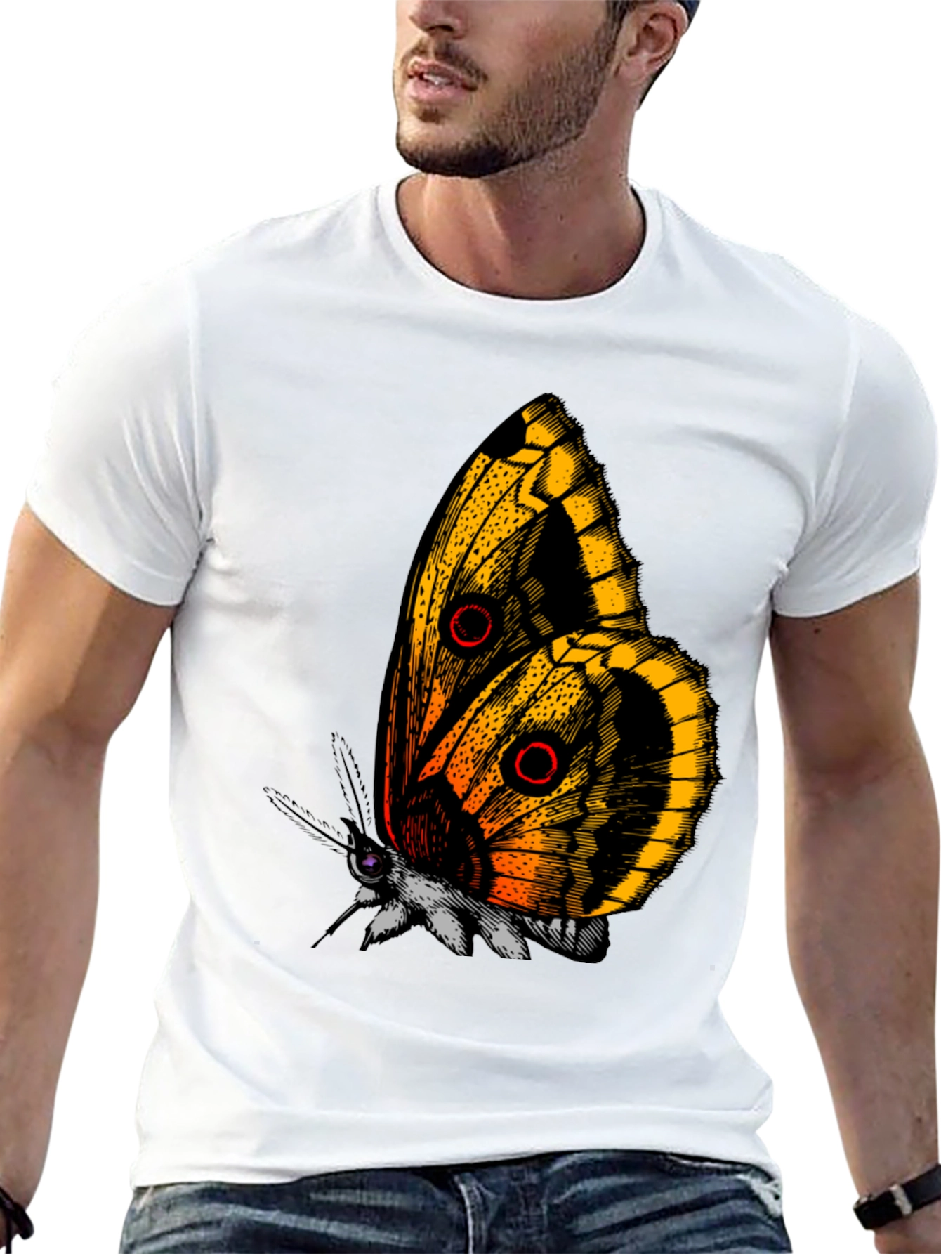 Butterfly Graphic T-Shirt - Unique Insect Design
