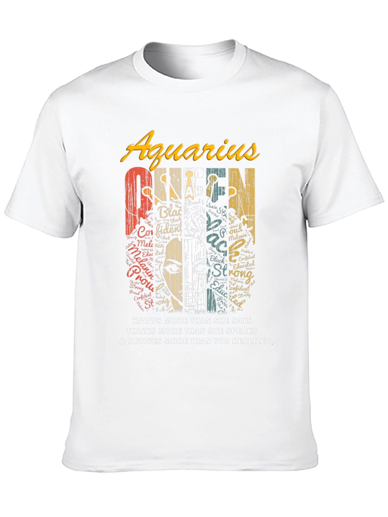 Aquarius Queen Black T-Shirt