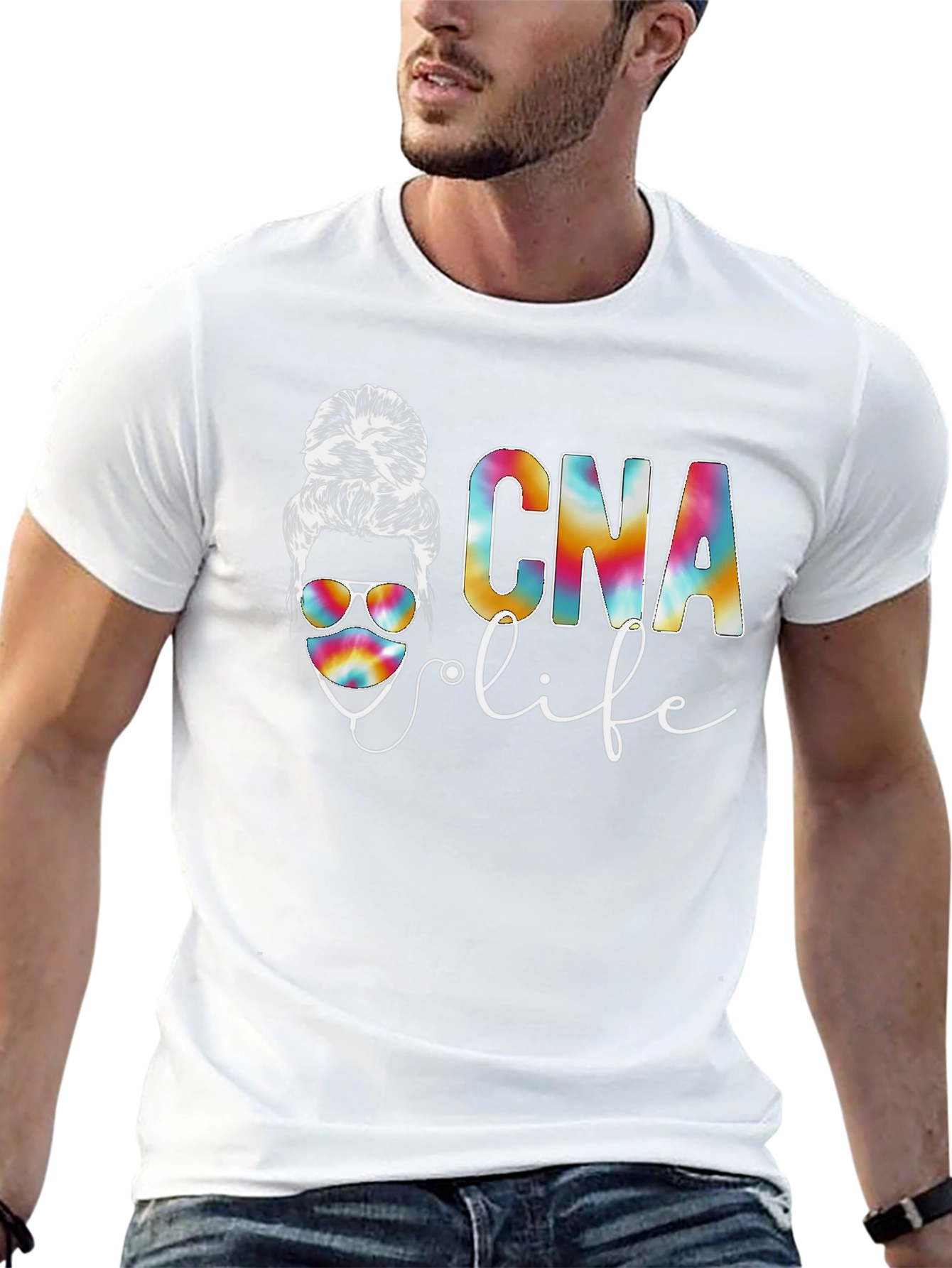 CNA Life Messy Bun T-Shirt