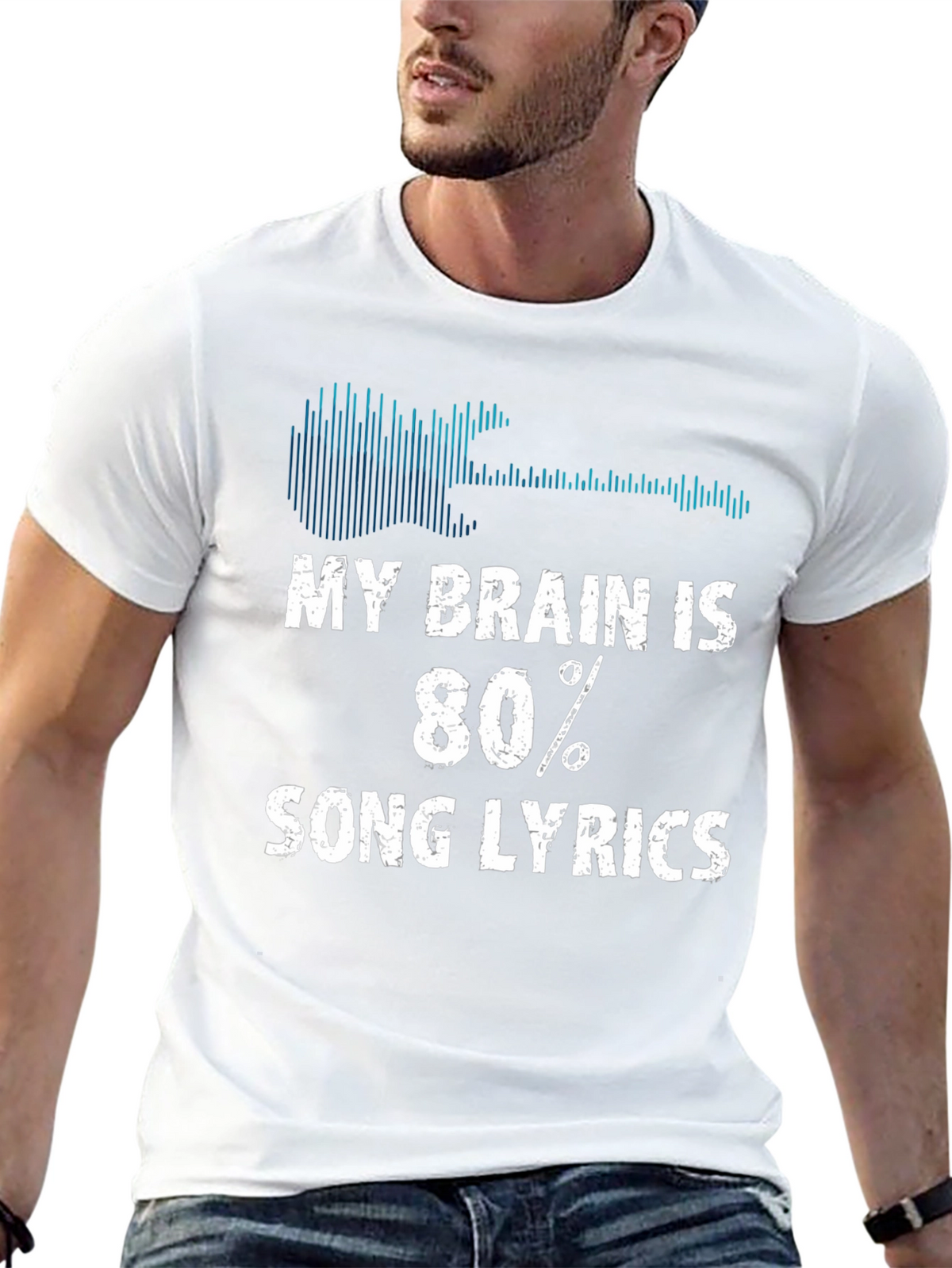 My Brain is 80% Song Lyrics T-Shirt