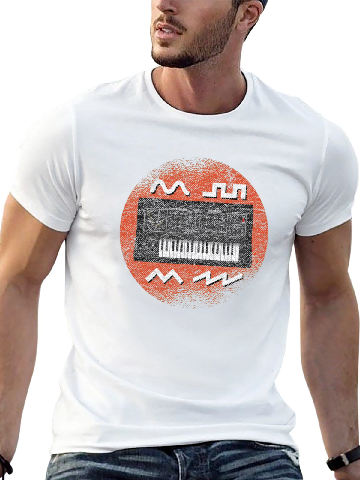 Synthwave Keyboard Graphic Tee