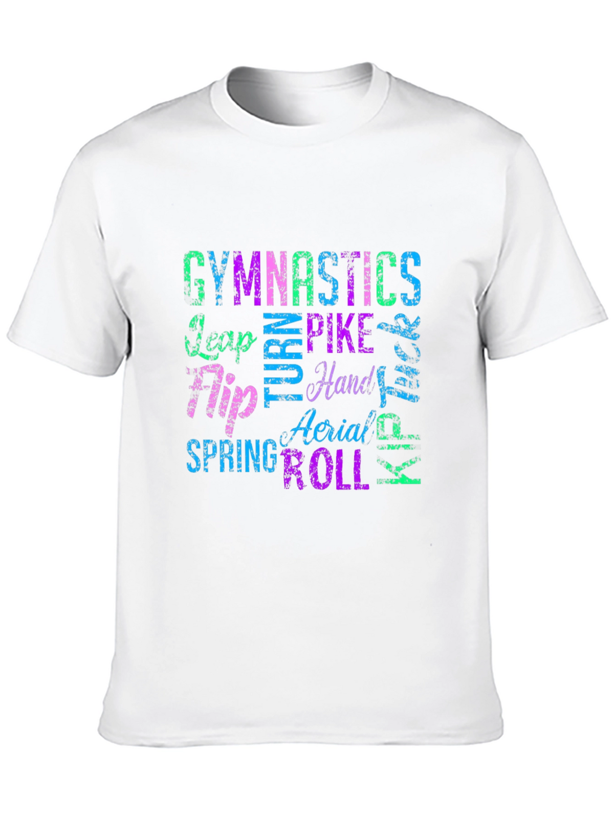 Gymnastics Words T-Shirt - Black
