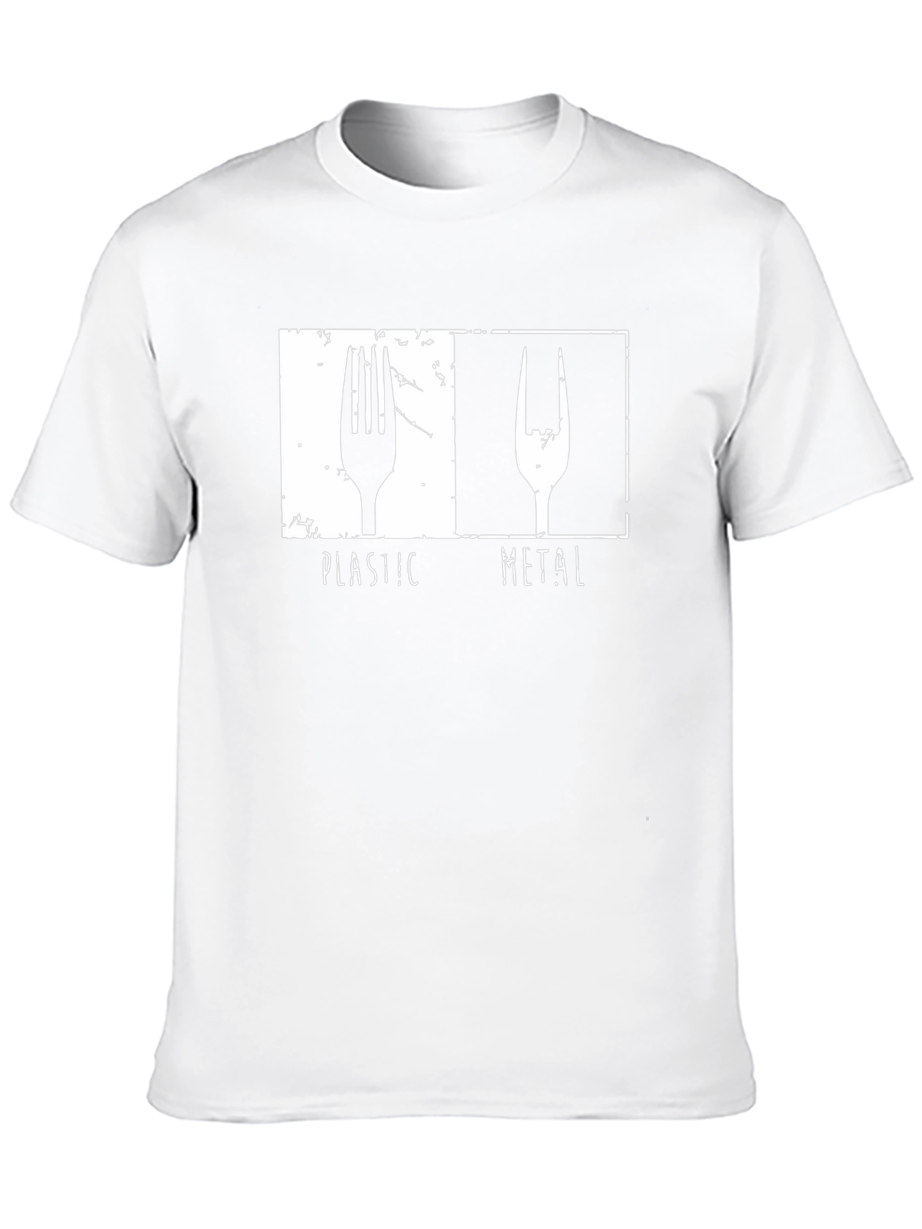 Plastic Metal Fork Graphic T-Shirt