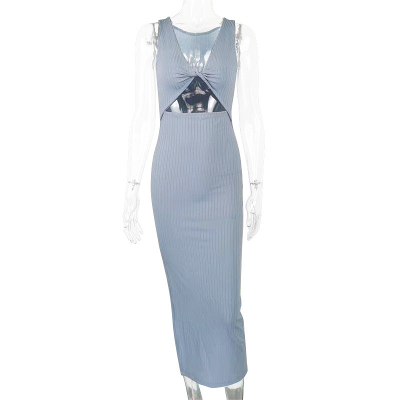 Women's Summer Sexy Kink Side-Slit Slim Elegant Backless Dress