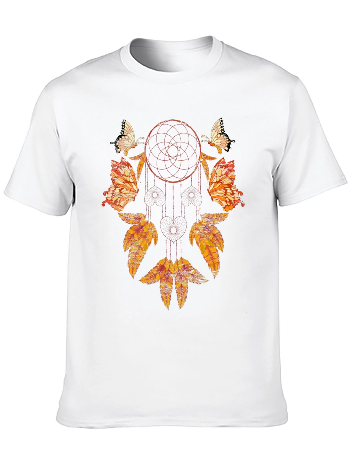 Dreamcatcher Butterfly Graphic Tee - Stylish Black Shirt