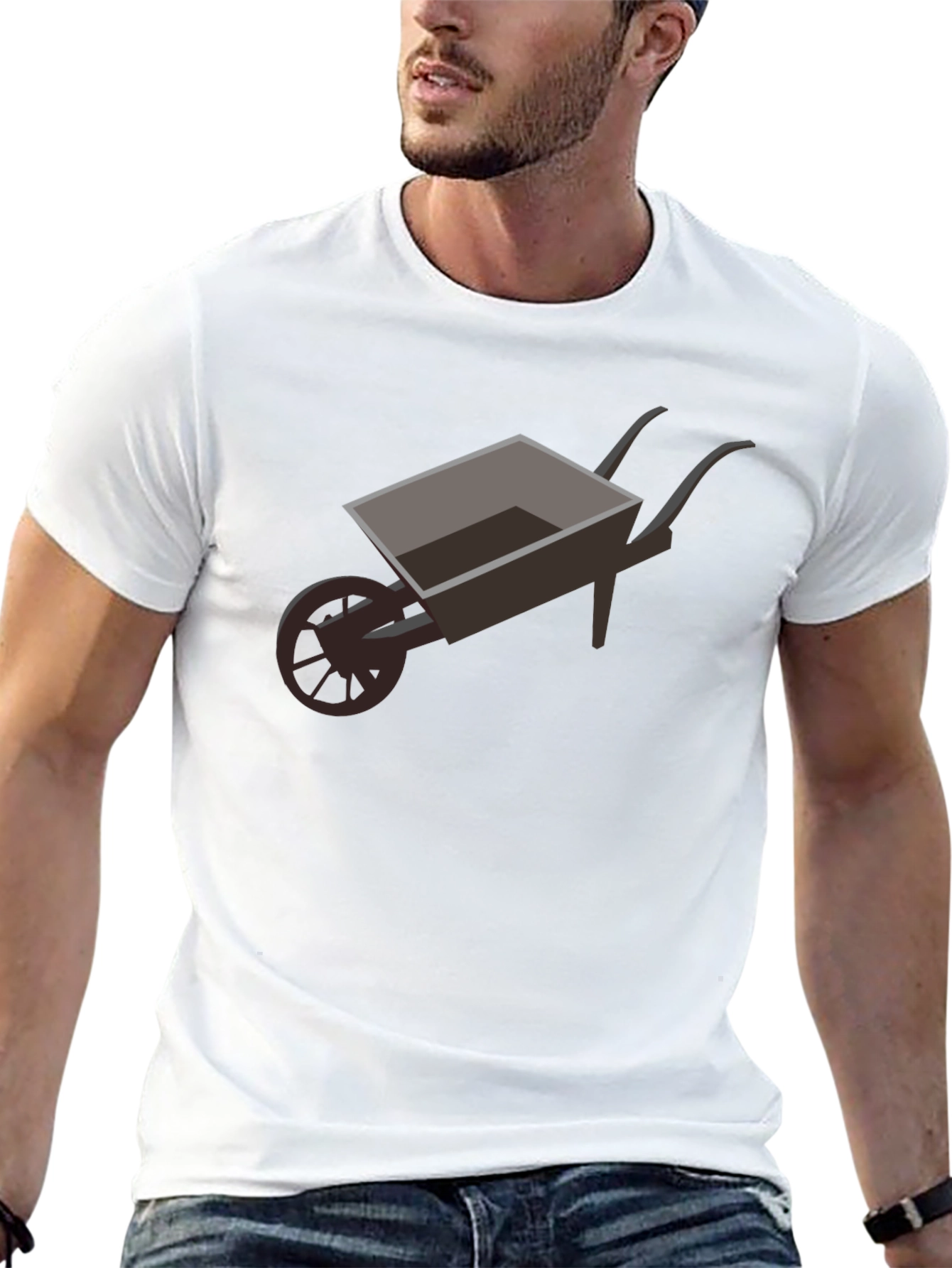 Novelty Wheelbarrow Graphic Tee - Black
