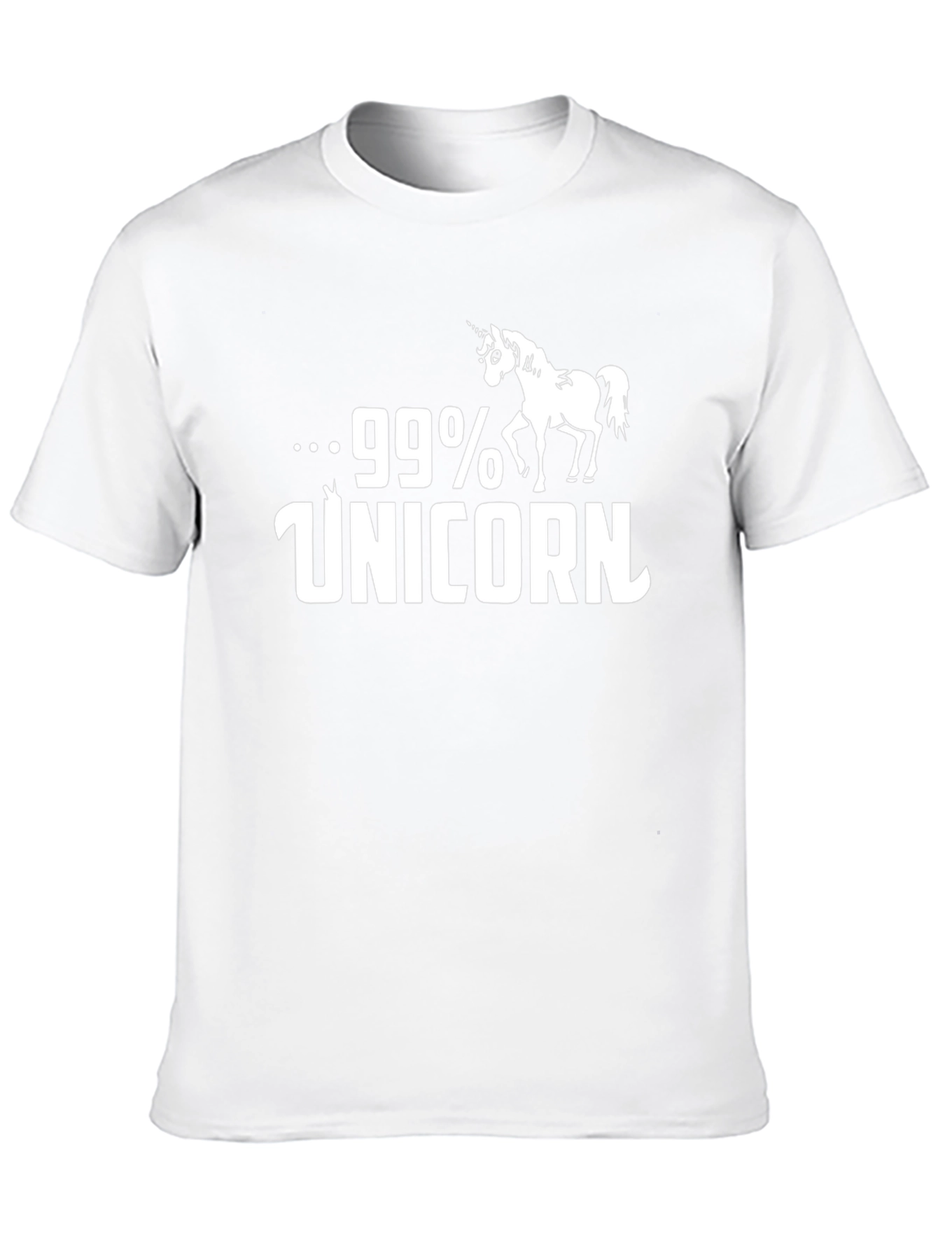 99% Unicorn Black Graphic T-Shirt