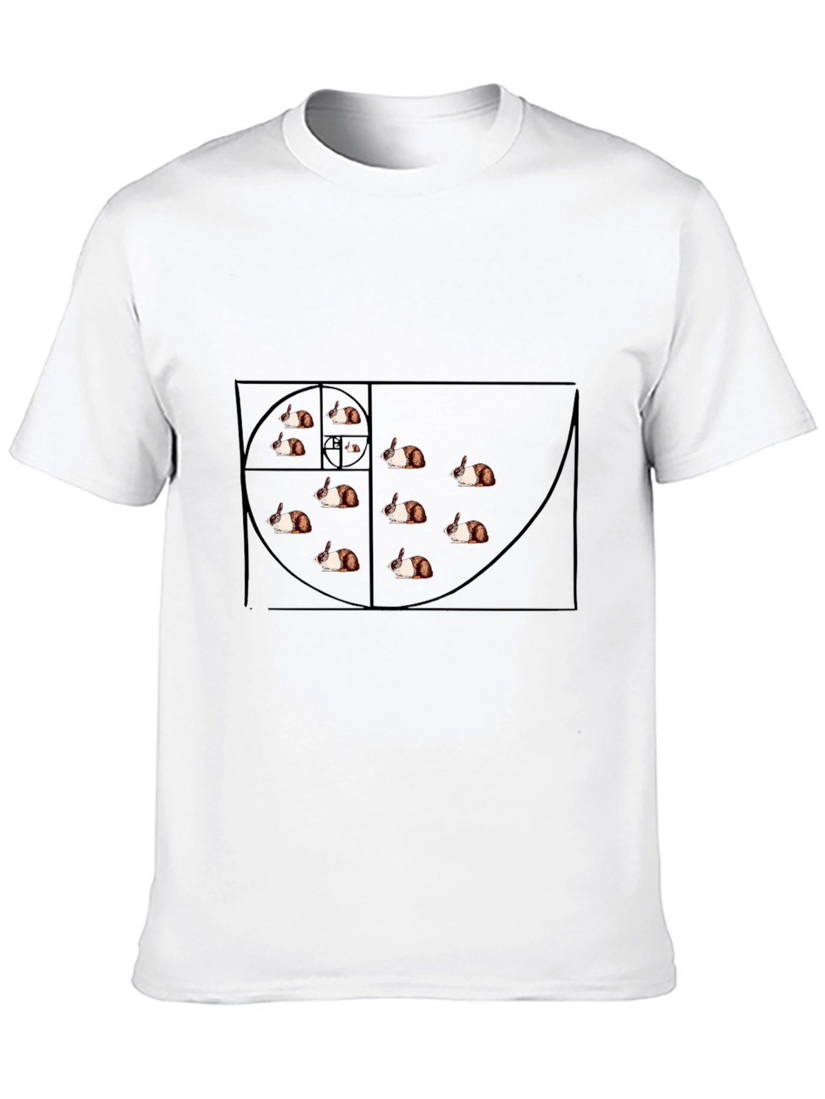 Fibonacci Guinea Pig T-Shirt - Spiraling Style