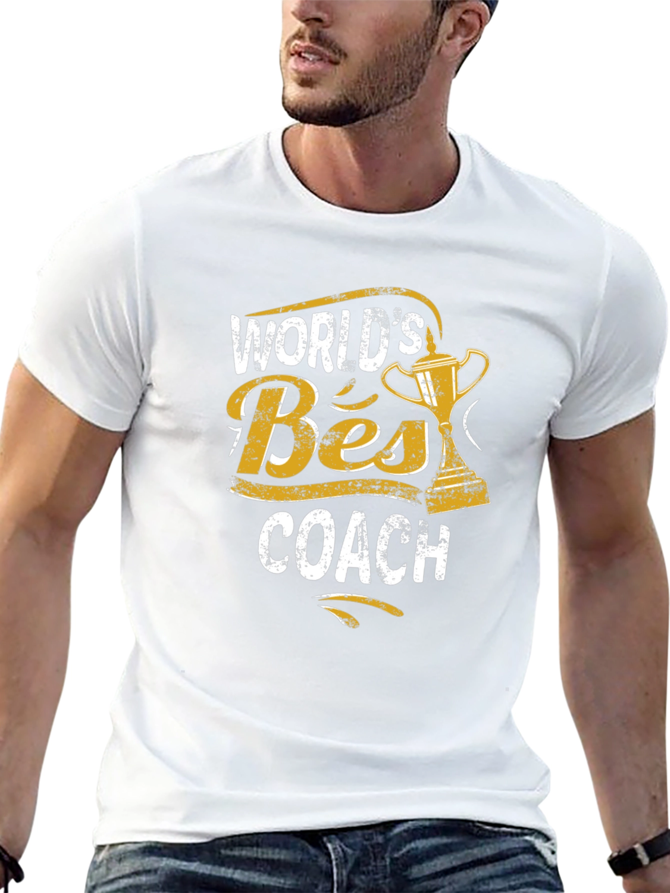 Worlds Best Coach Graphic T-Shirt - Black