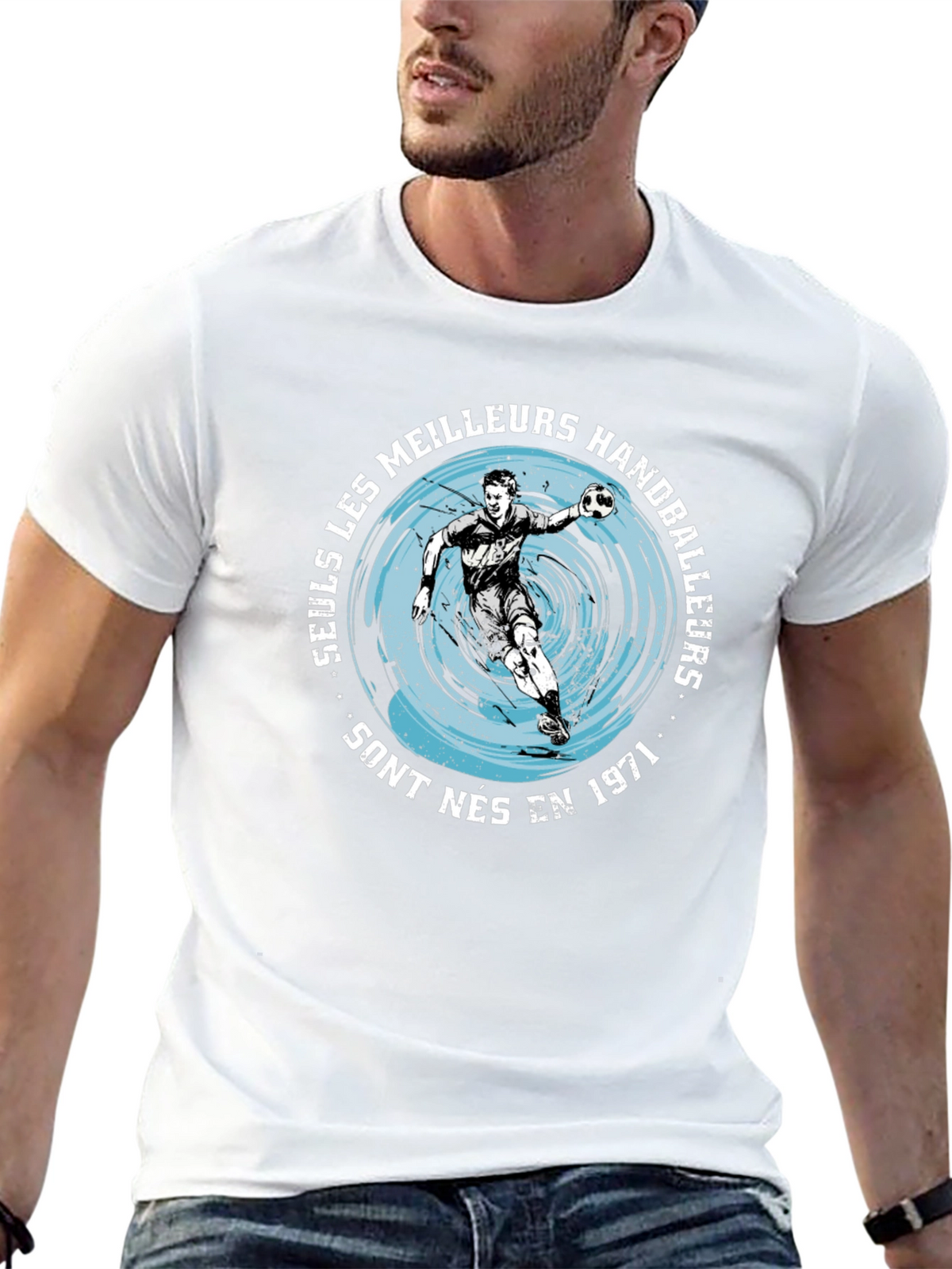 Handball Player Graphic T-Shirt - Born in 1971