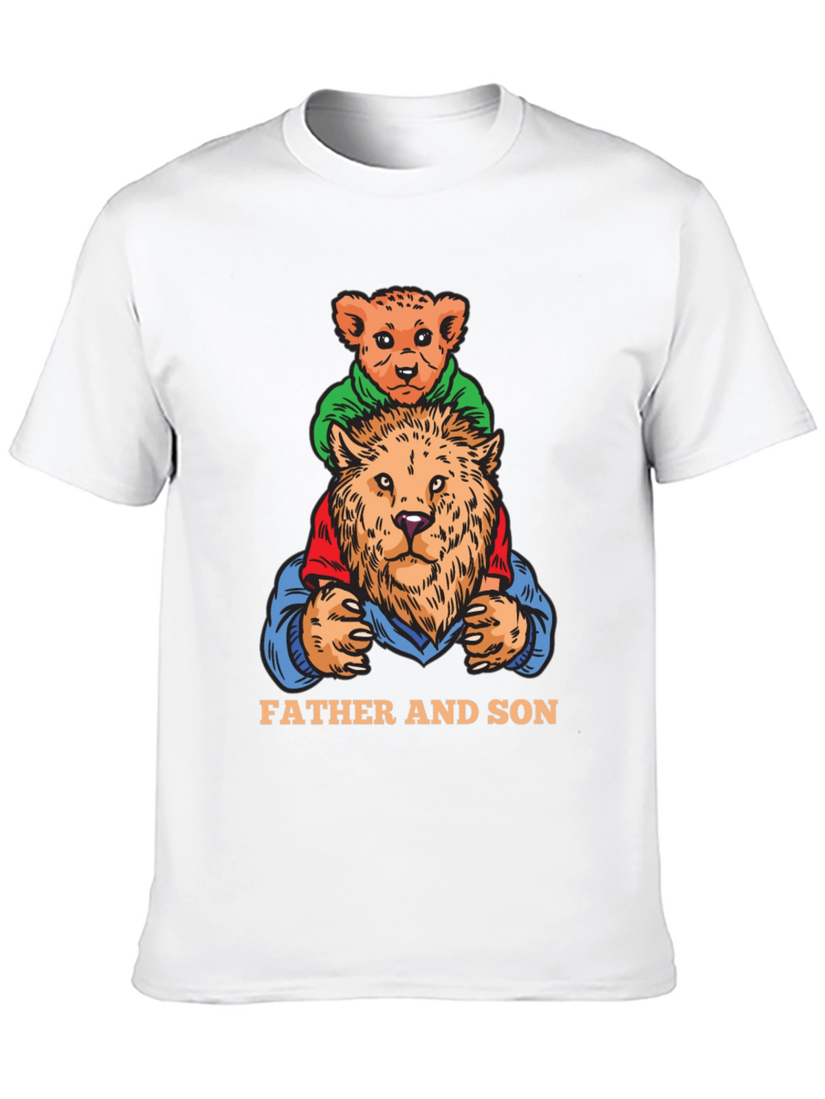 Father and Son Lion Graphic Tee