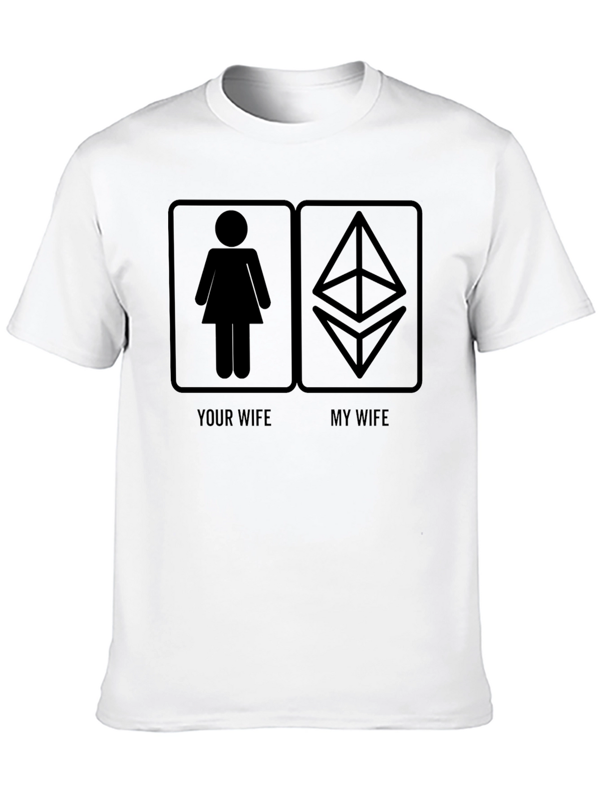 Funny Crypto T-Shirt: Your Wife vs. My Wife