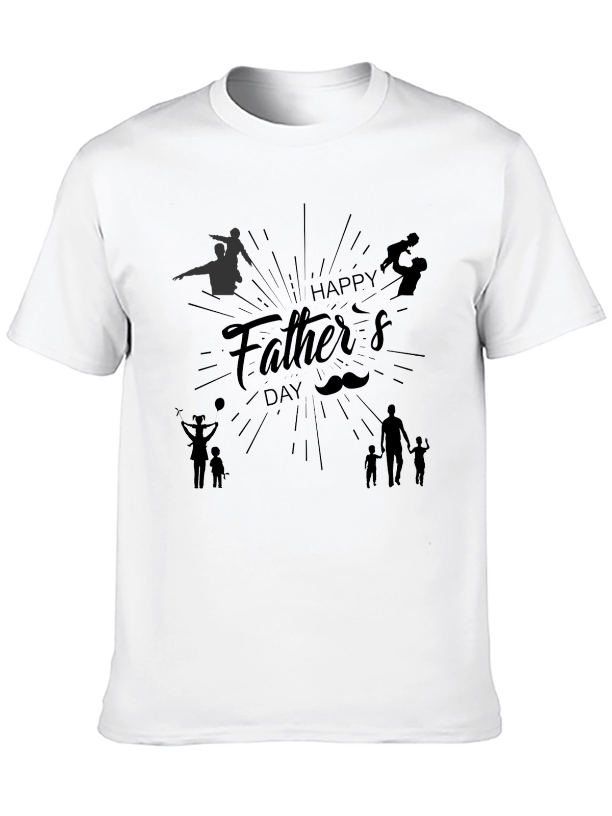 Happy Fathers Day Graphic Tee - Black