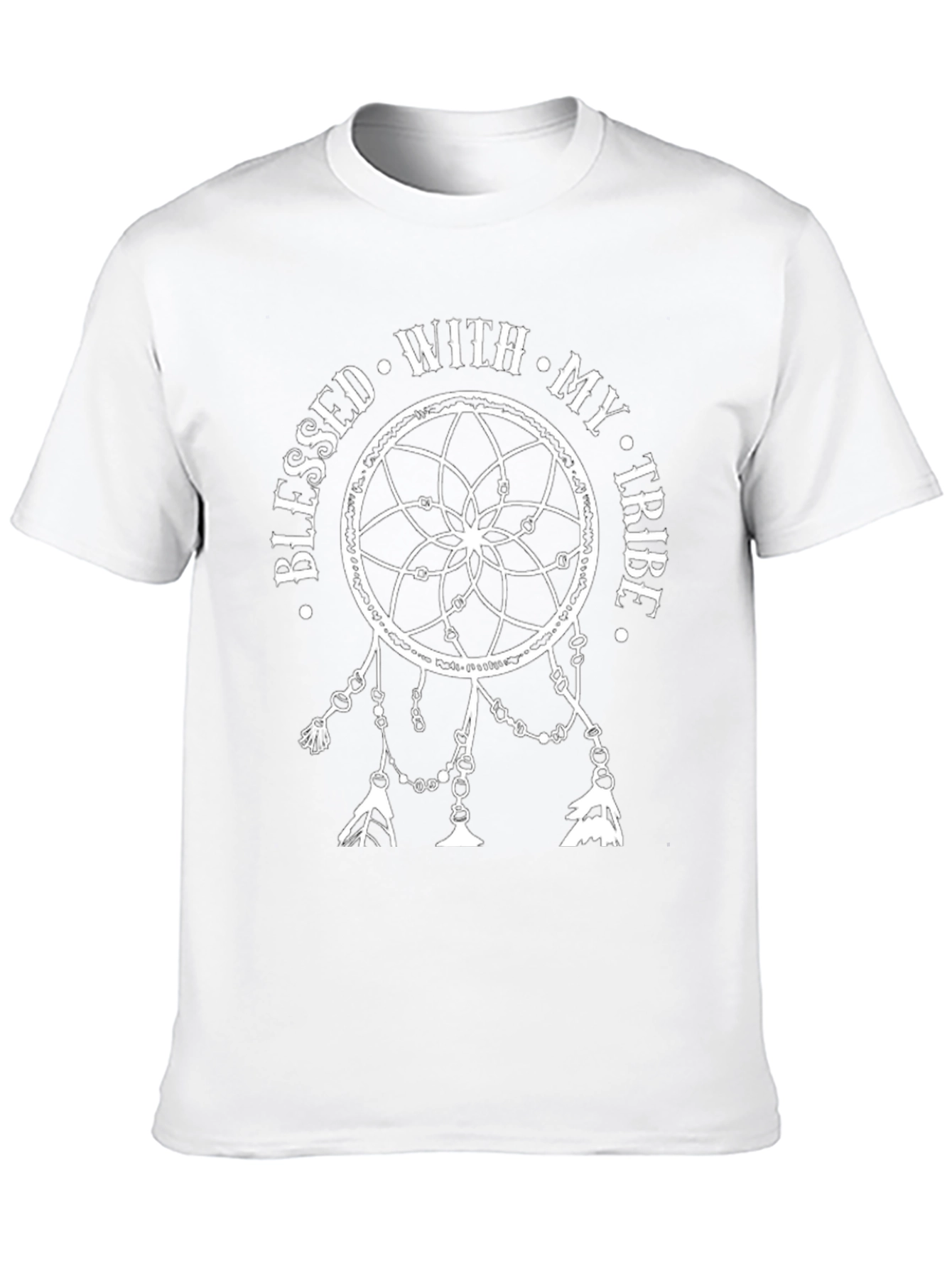 Blessed With My Tribe Dreamcatcher Black T-Shirt